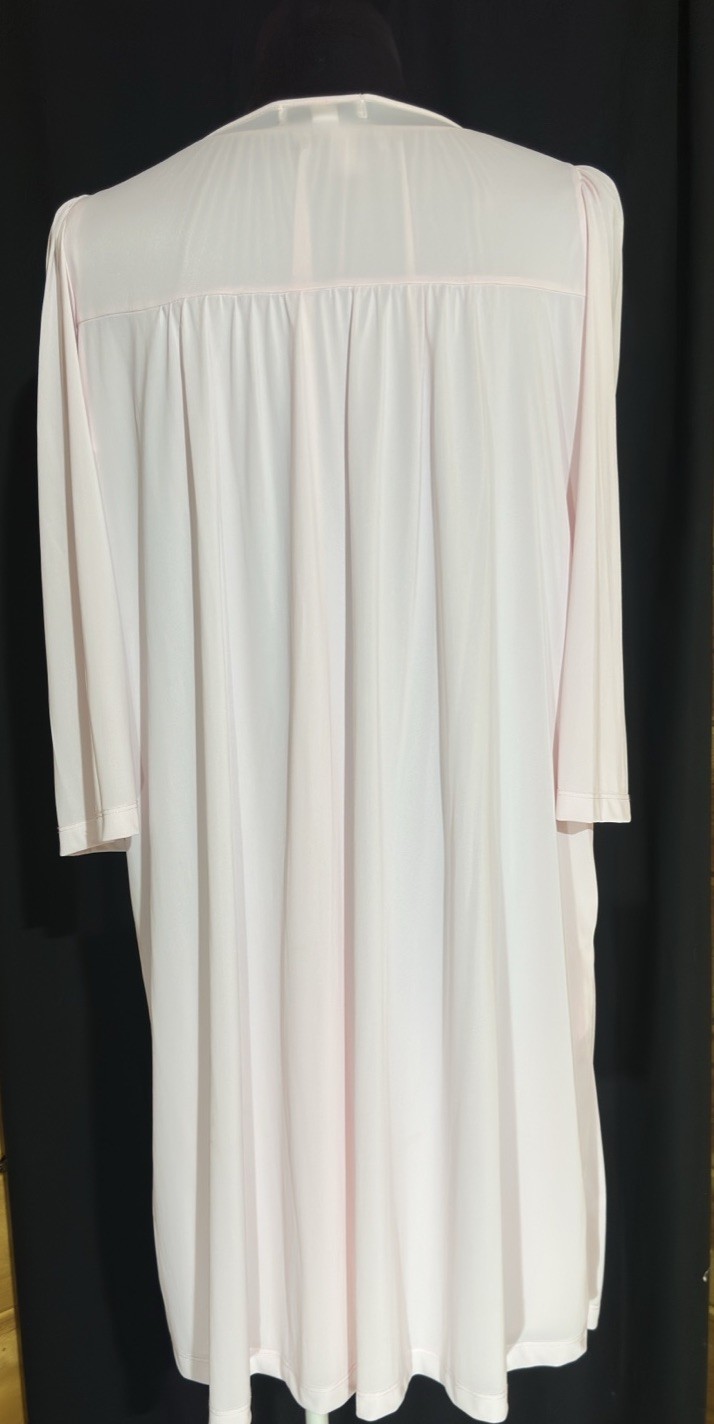 Vintage Miss Elaine Peignoir Set XL Nylon Robe Nightgown Coquette Soft Pink