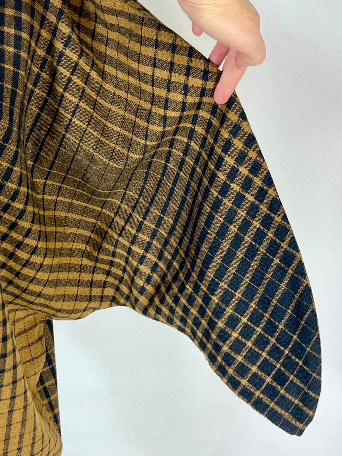 Vintage 1980’s unique JAPANESE DESIGN insp. style wool dress w/morph check print