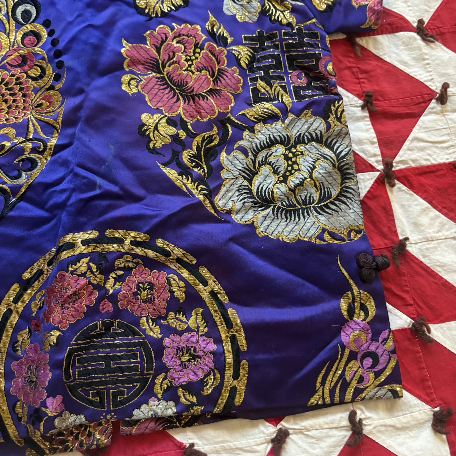 Vintage Purple Souvenir Pajama Top Women’s As Is Worn Flaws READ