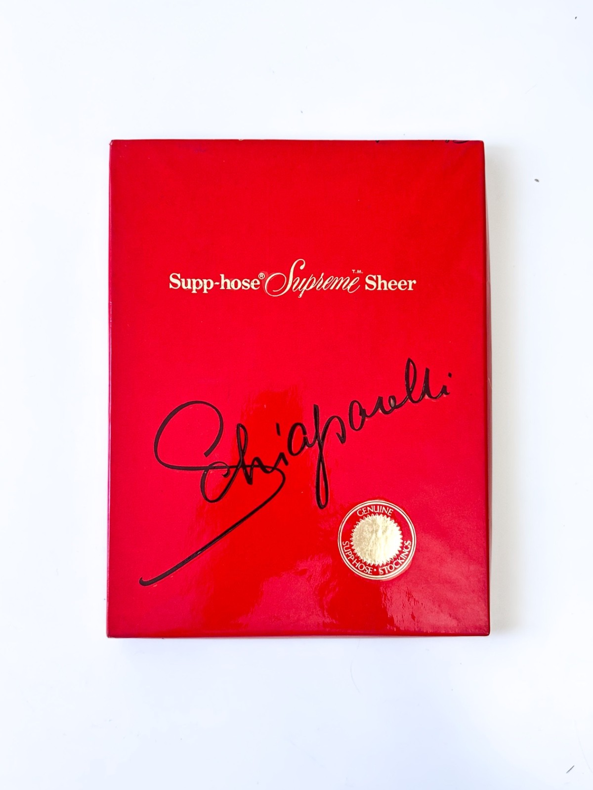 1 PR VINTAGE SCHIAPARELLI NYLON STOCKINGS SZ – 9 1/2 10 Honey Blossom Medium