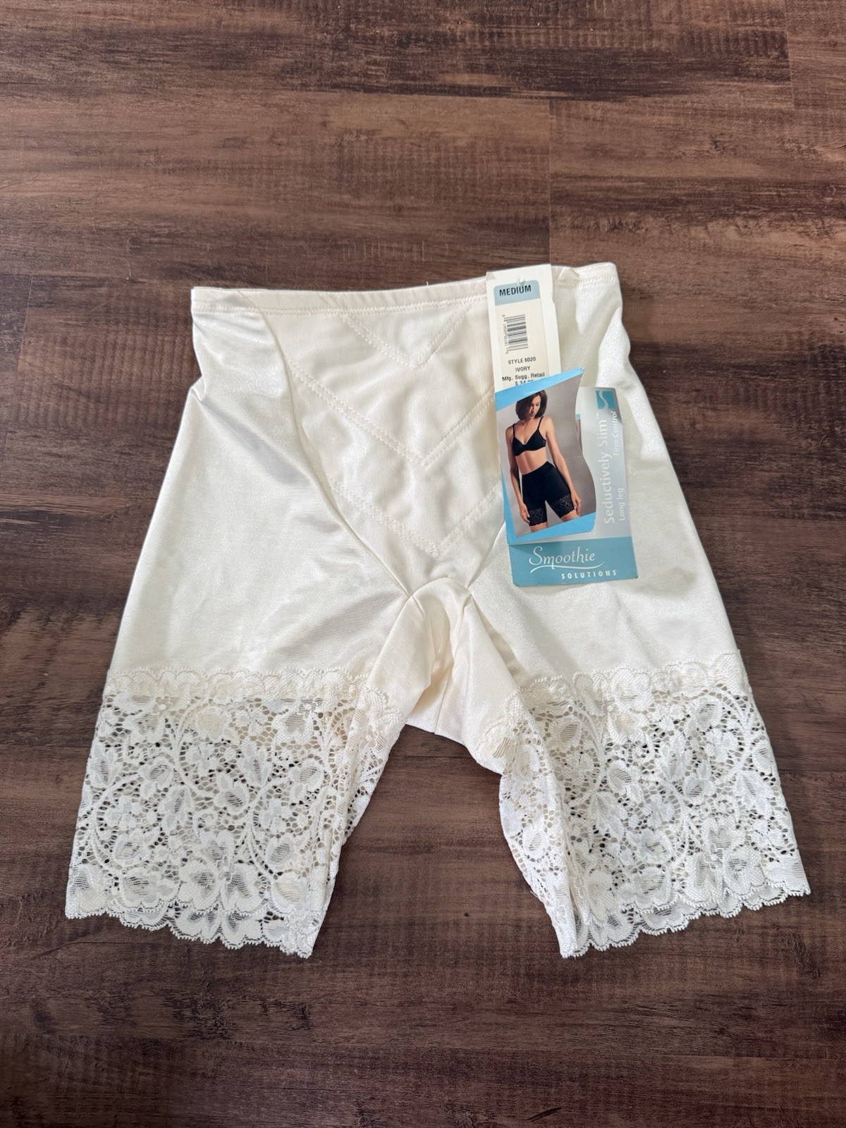 Vintage Seductively Slim By Smoothie Girdle No Garter Size M NEW Ivory