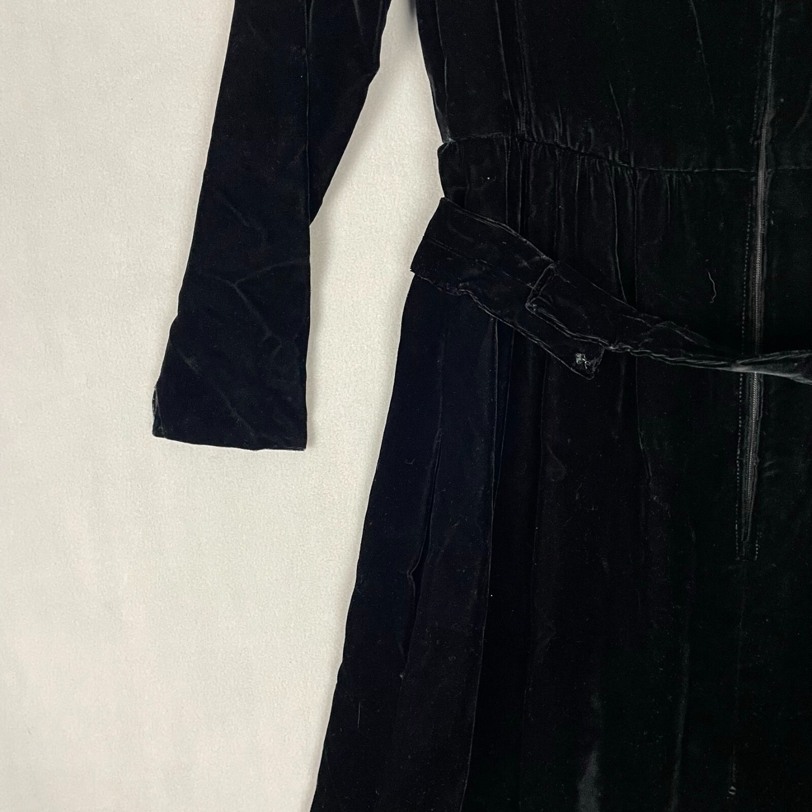 Mollie Parnis Boutique Dress Velvet Maxi Long Black Dress Check Measurements