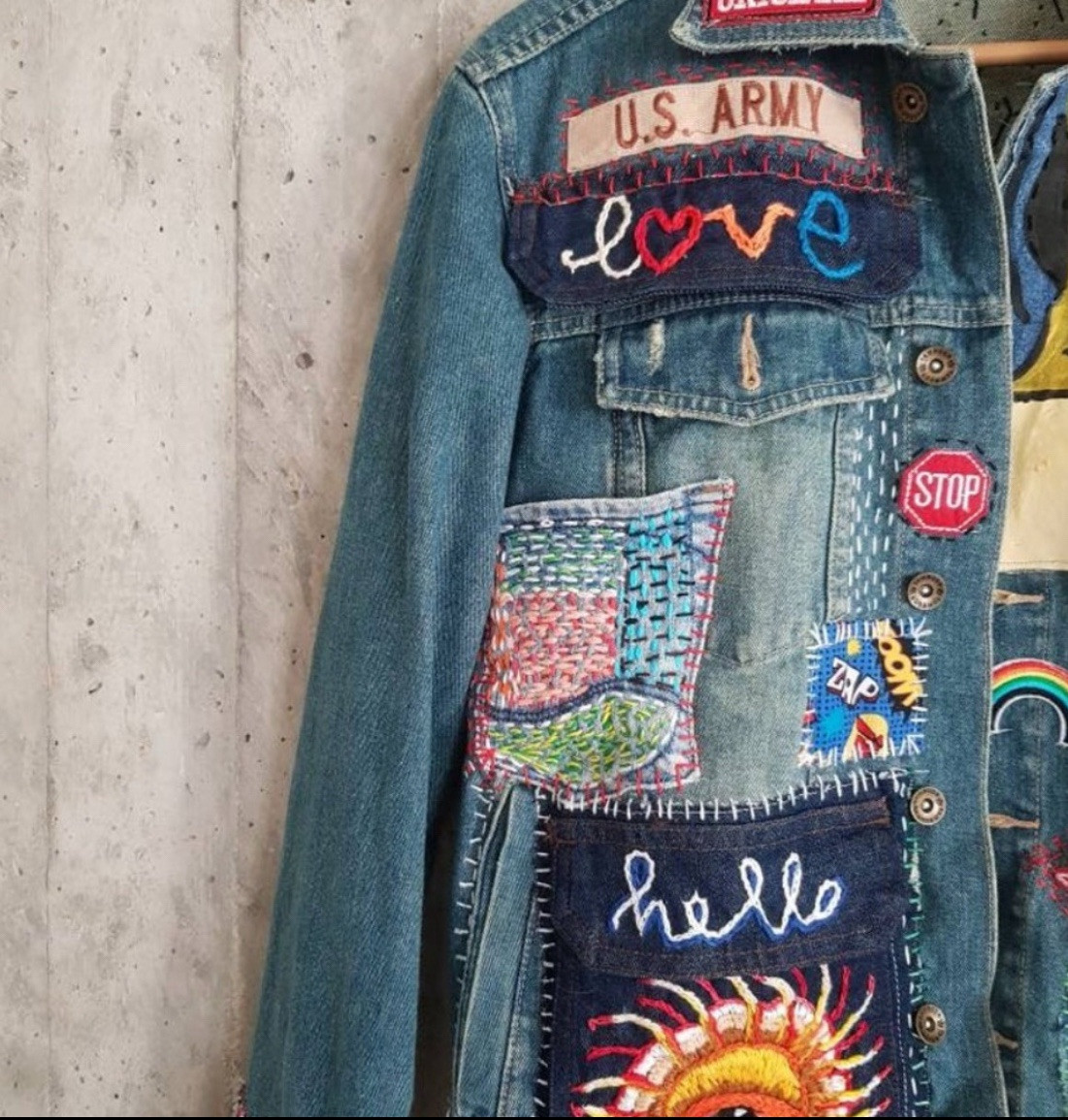 One Of A Kind – Hand Painted HANDMADE Vintage Denim 90’s Levis Lee Diesel
