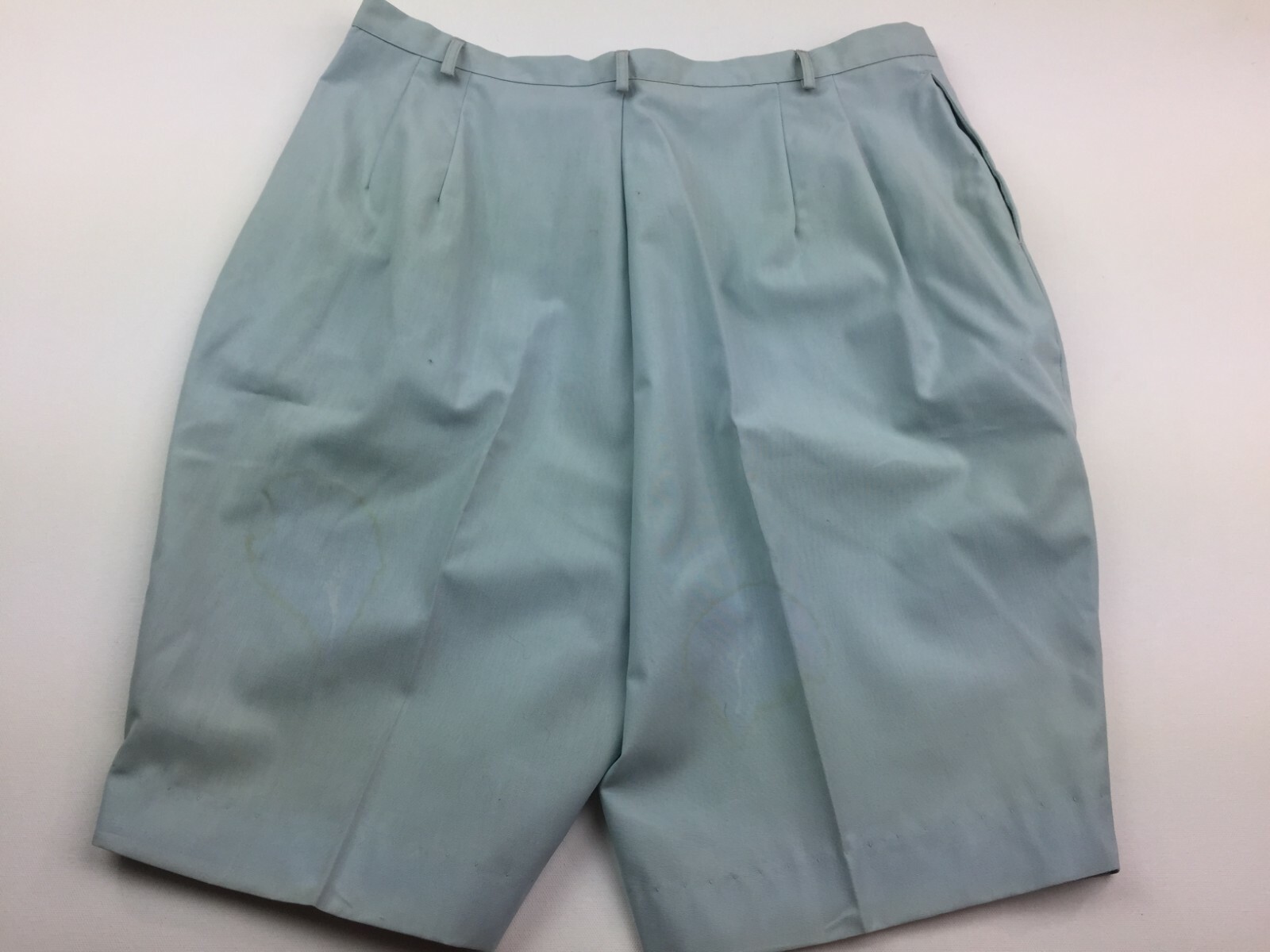 Vintage Queens Casual Womens NOS Blue Shorts Metal Button Zipper Front Size 20