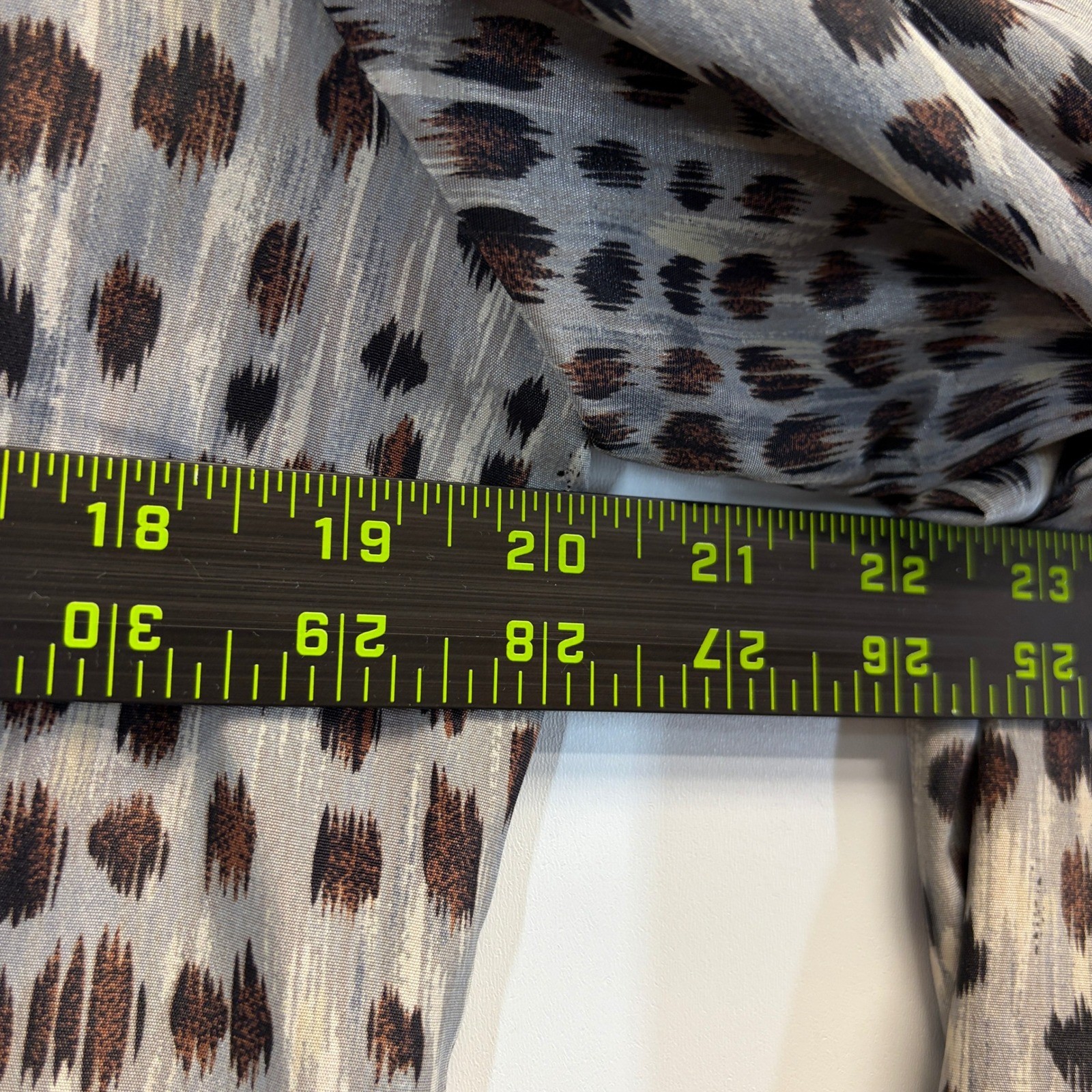 Vintage Leslie Fay 90s Abstract Animal Print Shirt Dress Women Size 12 Mob Wife