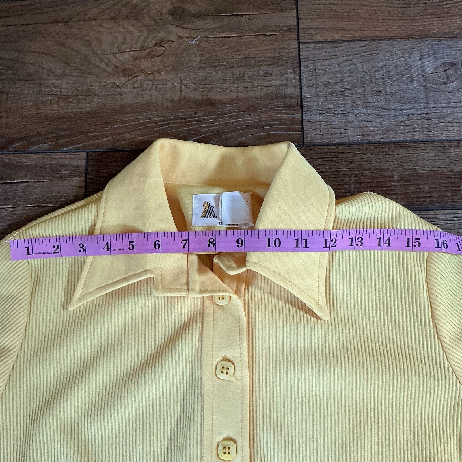 Vintage Mr. Fine Dallas Women’s Pantsuit Size 16 Yellow 2 Piece Set Top #15818