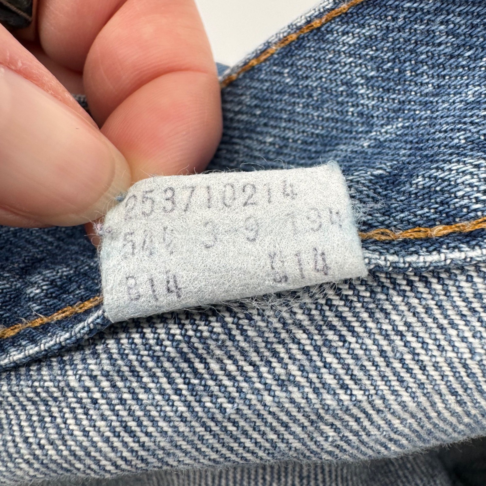 Vintage Levis Orange Tab High Waisted Straight Leg Jeans Medium Wash Blue 28×34