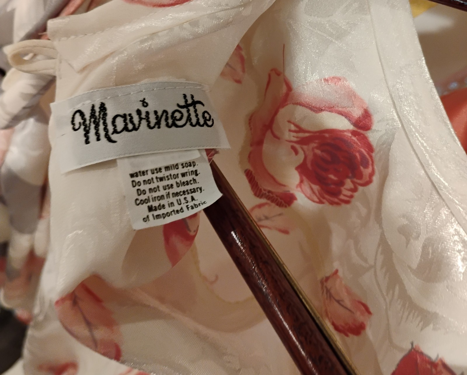 Vintage Mavinette Women’s Dress Size 8 Roses Cinched Waist Pleated Skirt 1980s
