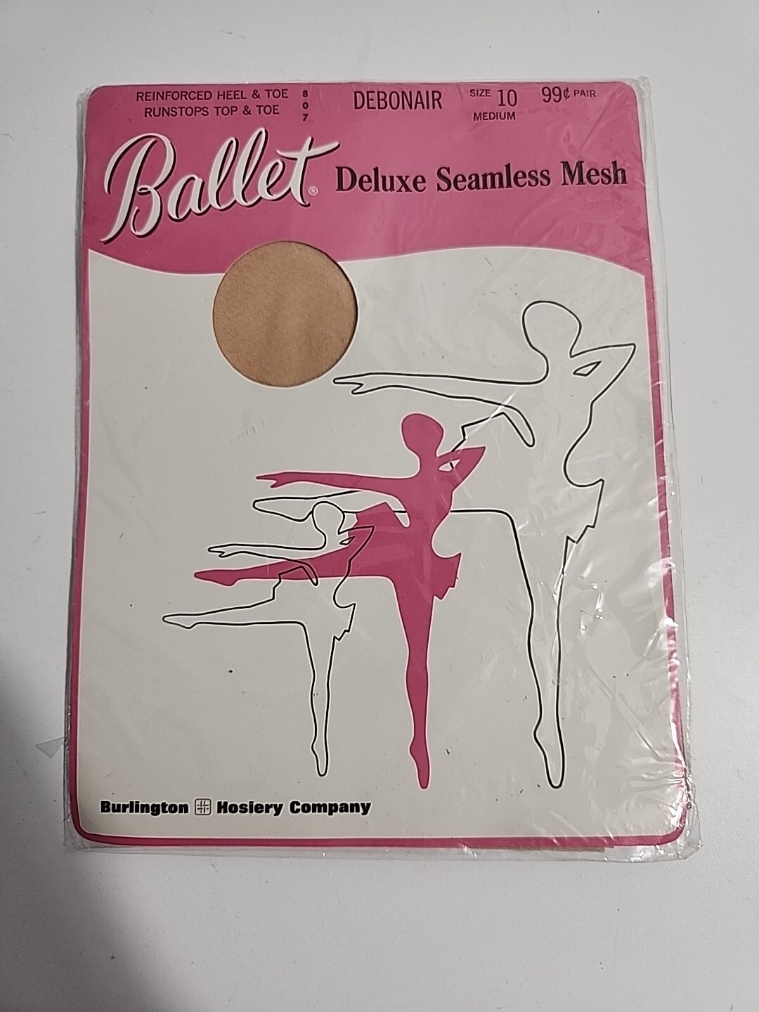 Ballet Deluxe Seamless Mesh Garter Stockings Size 10 M