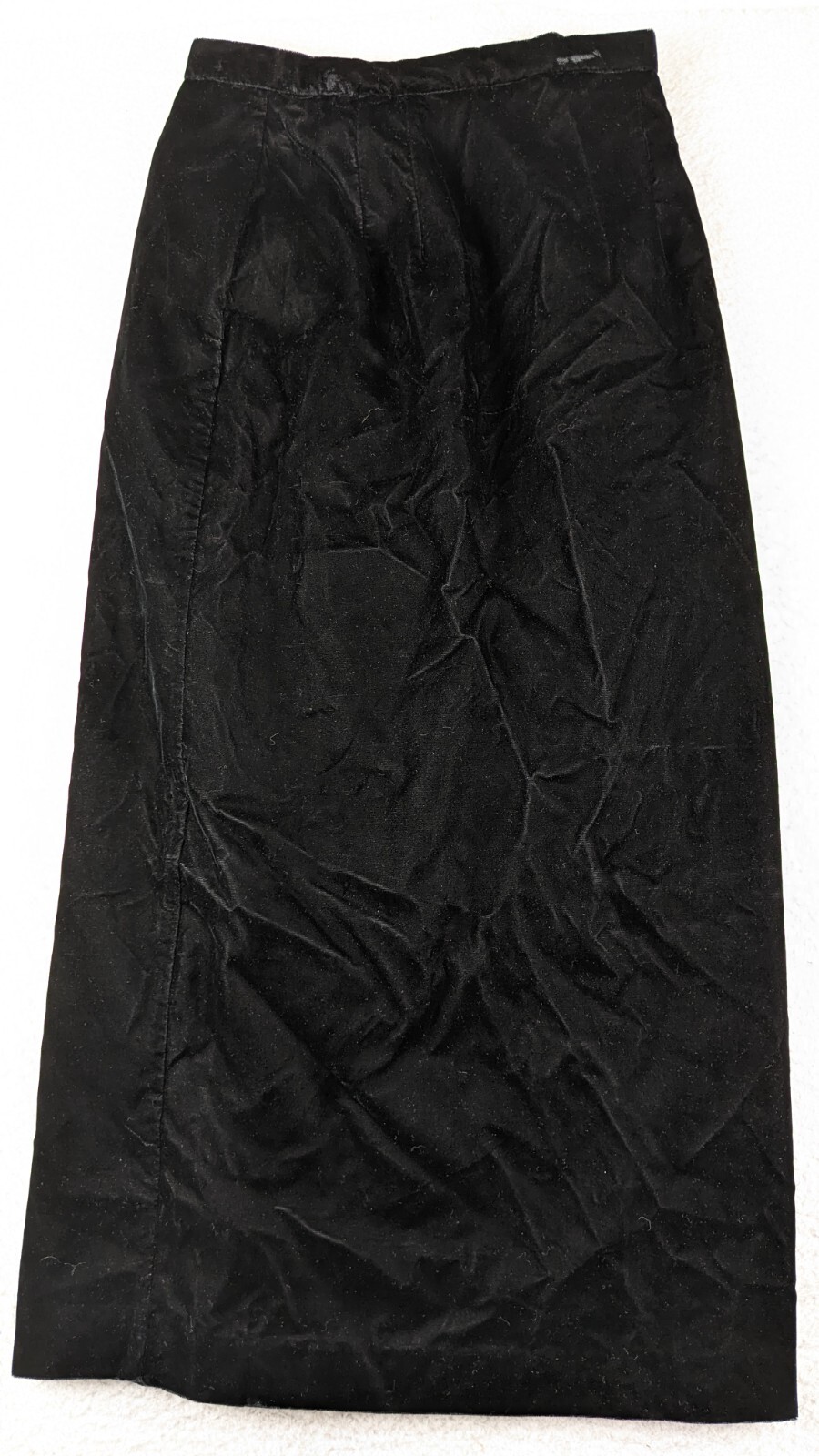 Vintage 60s Velvet Maxi Skirt Black Size 6 Michele New York UNION MADE USA