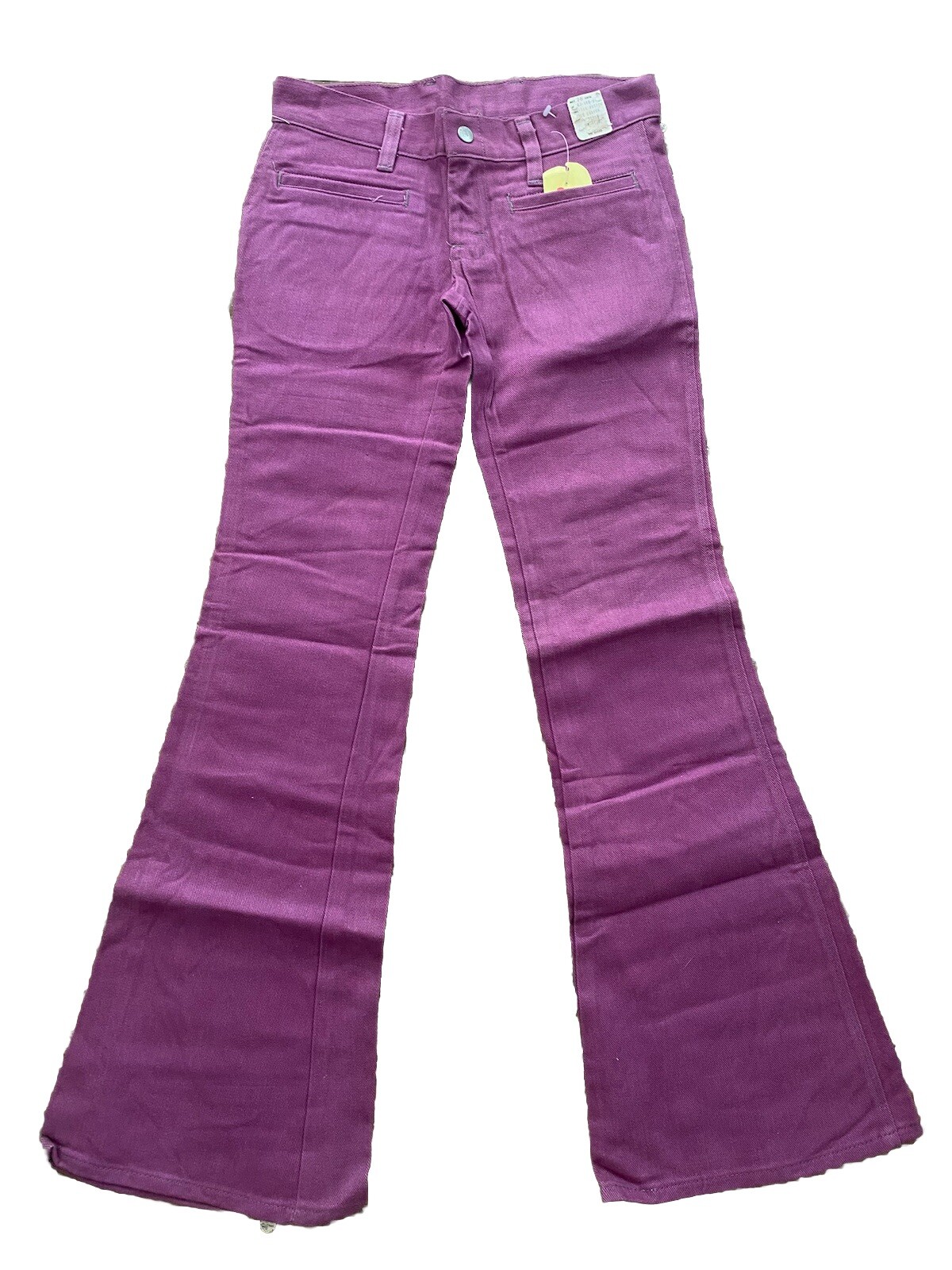 Vintage Male 26×27 Flare Bell Bottom Pants 70s purple Hippie