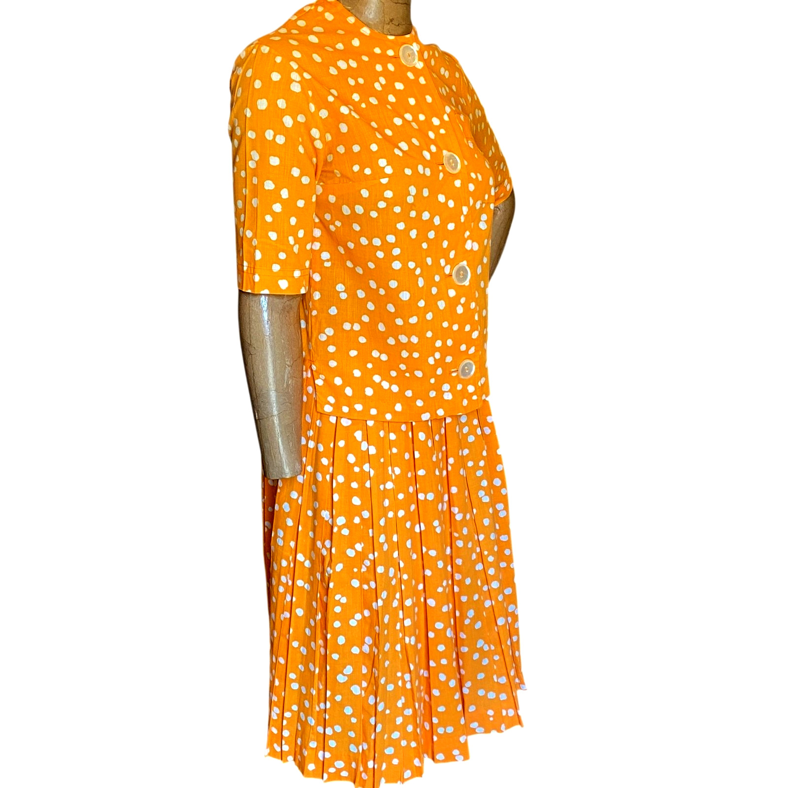 Vintage 60s 70s Catalina Sportswear Skirt & Top Set 9/10 Orange #249M
