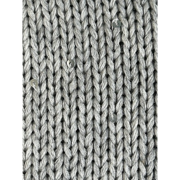 Generation Love Gray Sequin Knit V-Neck Tank Top XS Sleeveless Sweater Vest