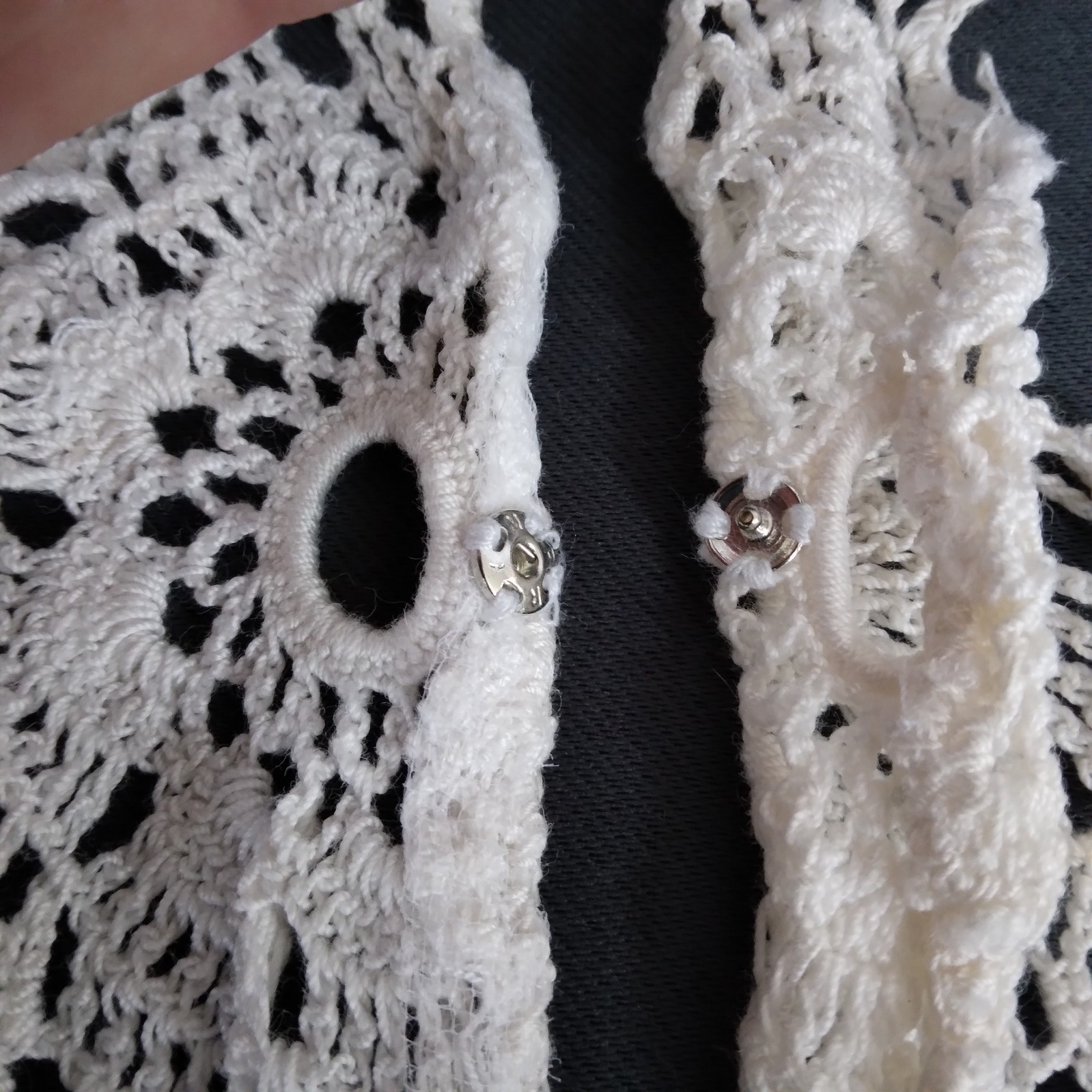 Vintage Four Handmade Whitework Lace Dress Yoke Collar Embroidered Crochet