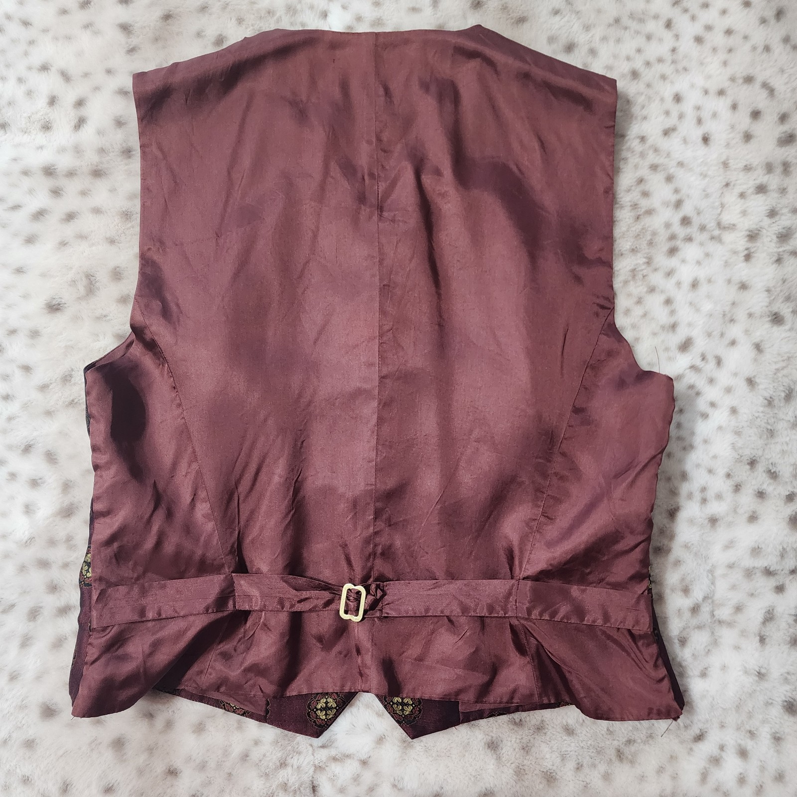 Vintage 90s Rena Rowan For Saville Brocade Vest Size 14