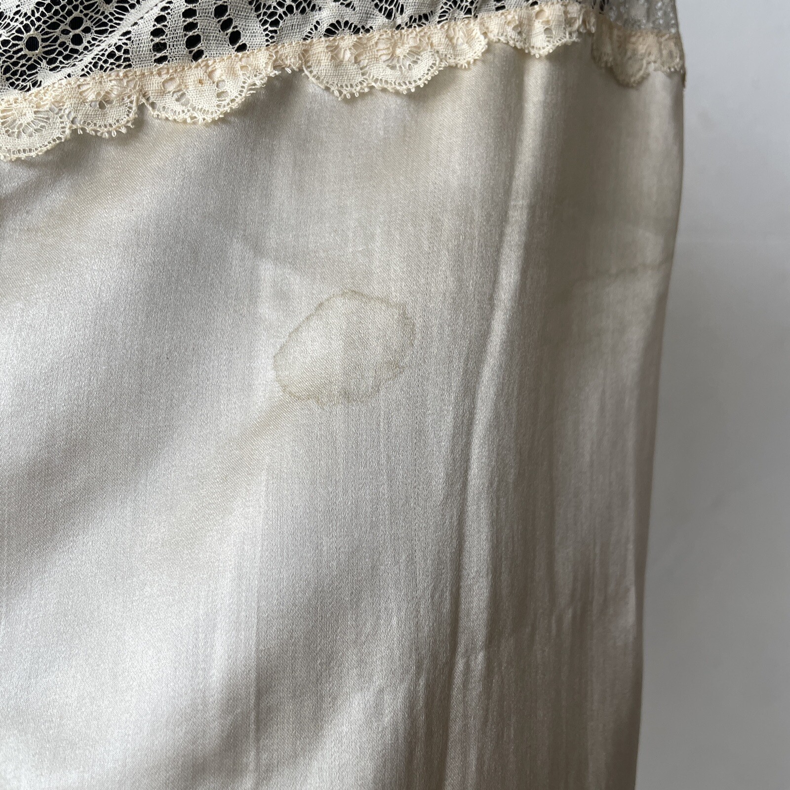 Antique VOLUP 1920s – 1930s Silk Step In Button Up Crotch Teddy Dress Slip XXL