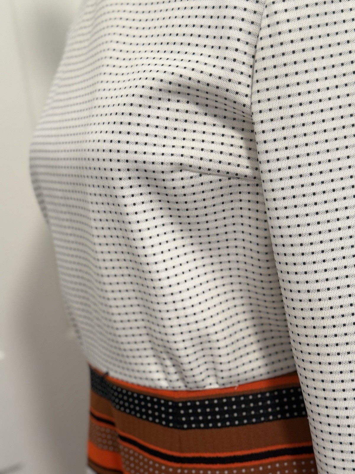 VTG Women’s Multi-Color Polka Dot Stripe Mod Pattern A Line Midi Dress Sz M