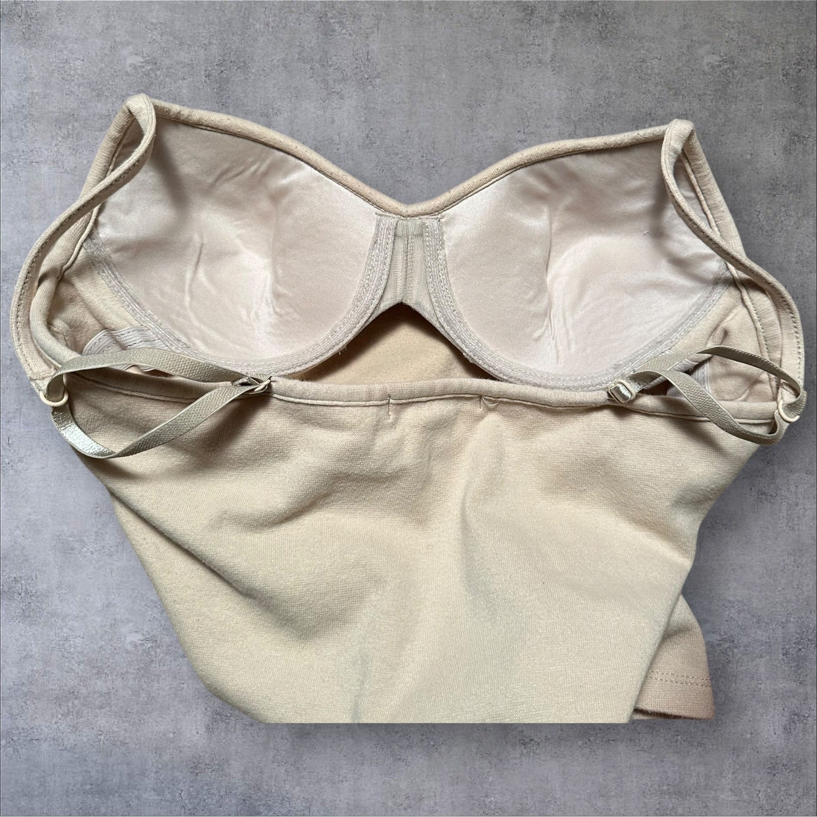 Vintage 90’s One Step Up Nude Built-In Bra Camisole Tank Top Womens Large Y2K