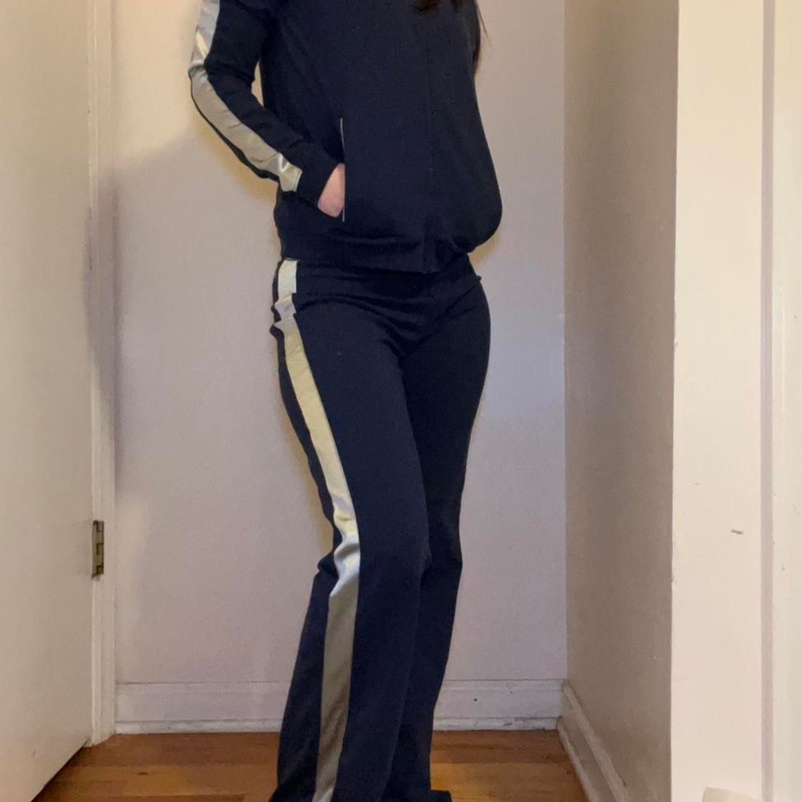 Vintage Tommy-Hilfiger Women’s Navy and Silver Set