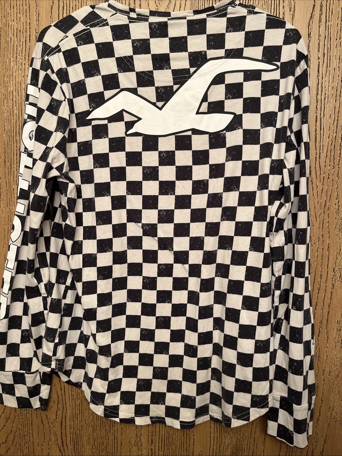Hollister BLACK WHITE CHECKERED LONG SLV SHIRT RARE SIZE Med Y2K W/ L Pants