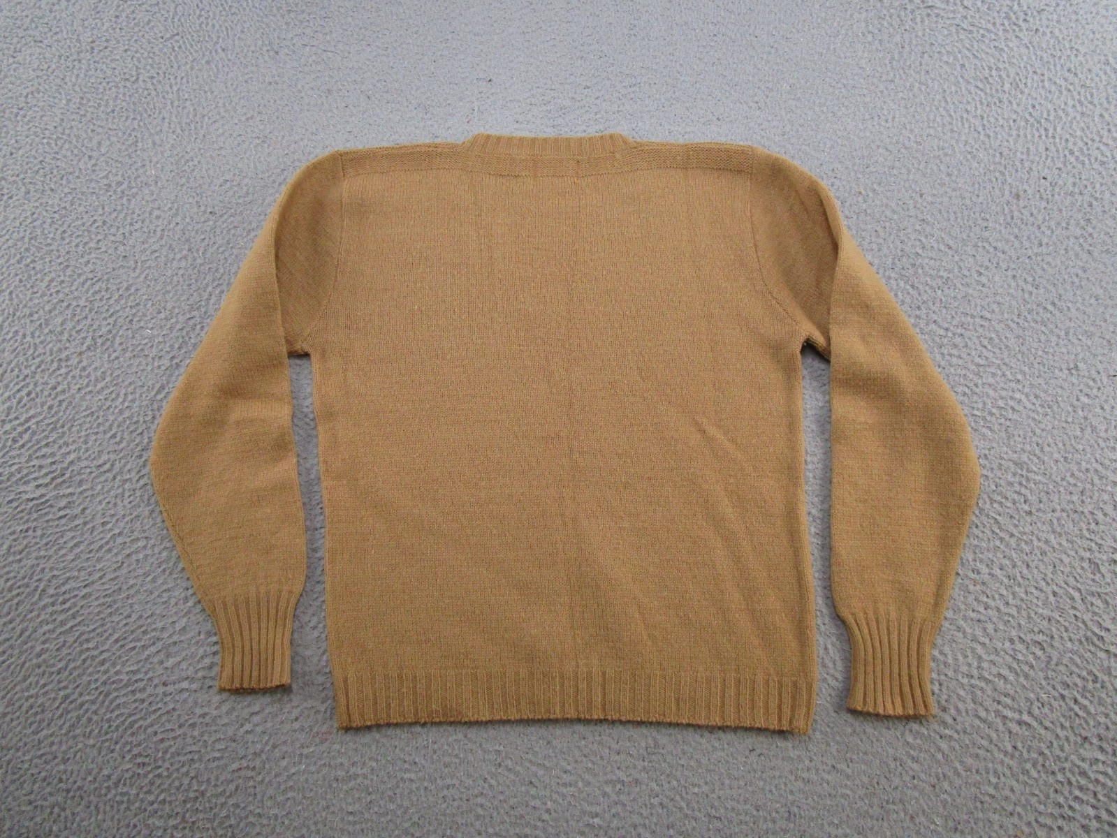 Vintage 70s 80s Penney’s 100% Wool Pullover Sweater Size 38 Brown Preppy Retro