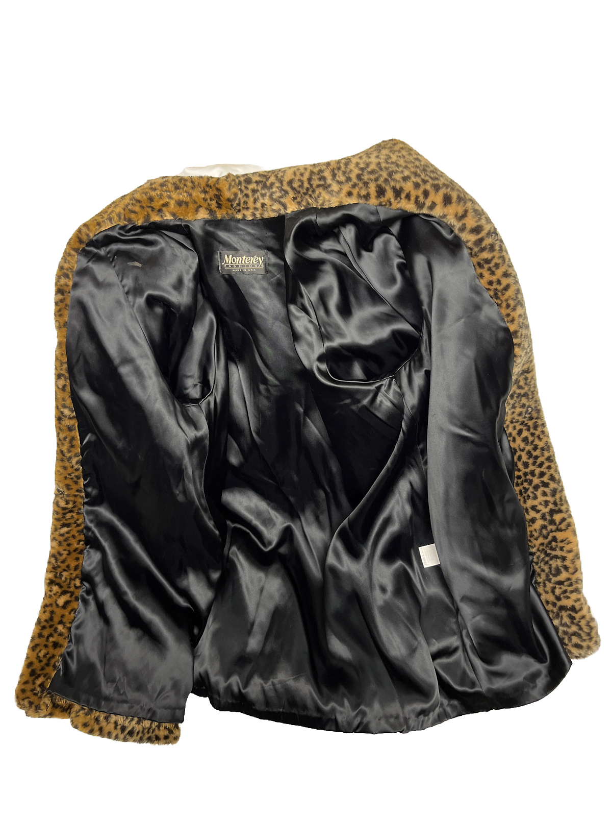 Vintage 70s 80s Monterey Fashions Leopard Coat Women’s Sz Large *See Description