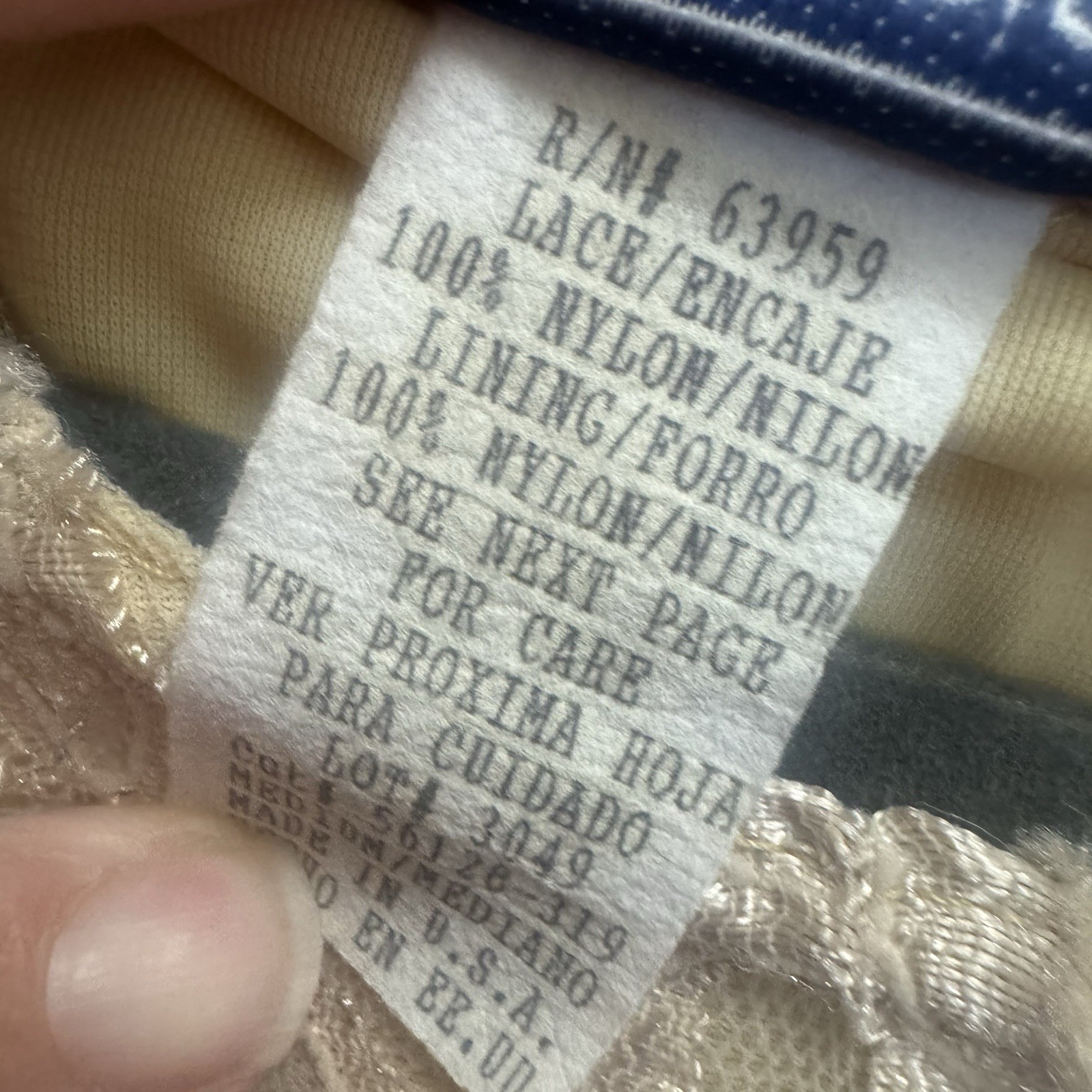 Vintage Mesh Lace Blouse Impressions Of California Sz S Cream Tan Elegant Floral