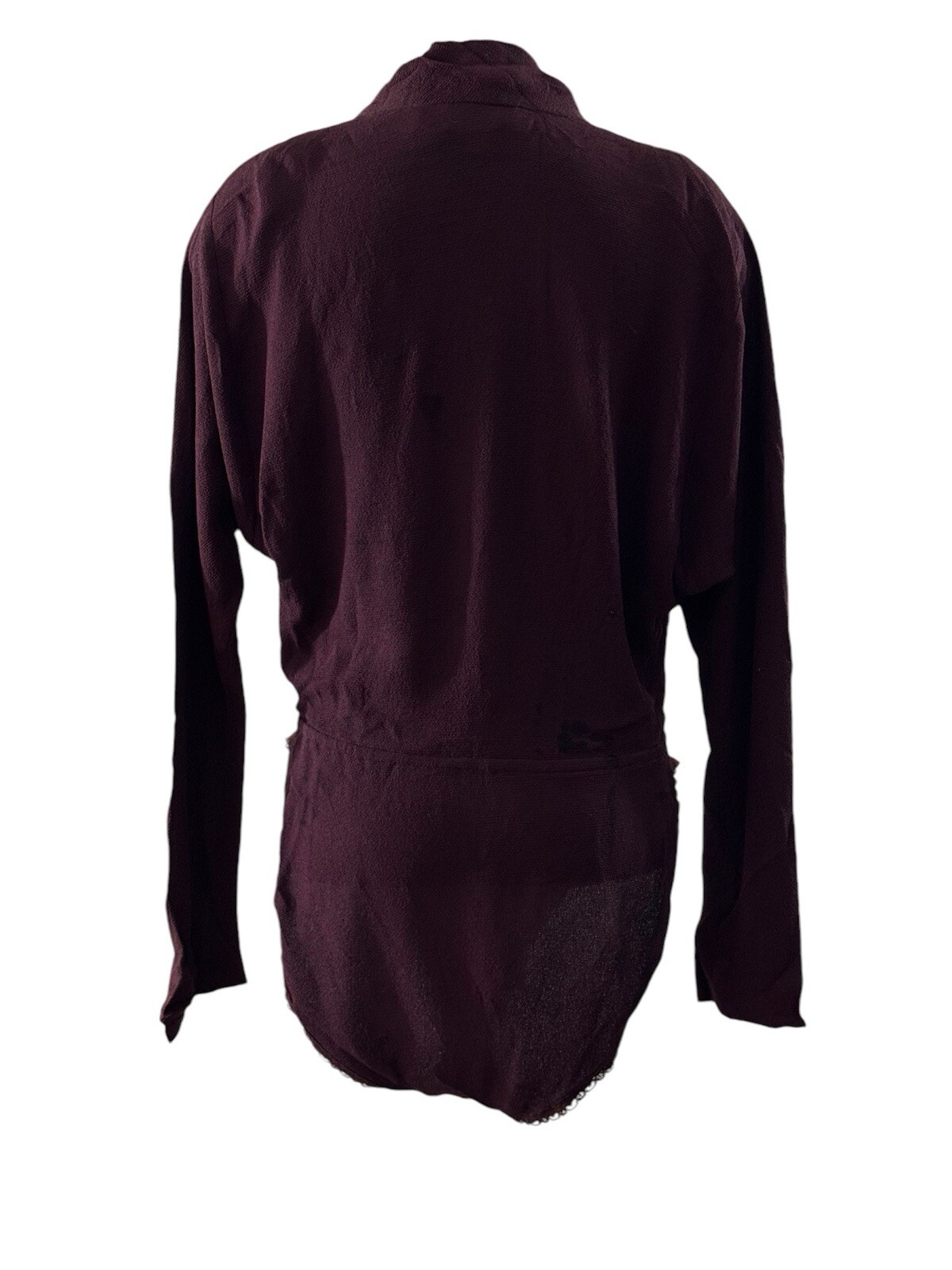 1990’s Eggplant Purple V Neck One Piece by Donna Karan New York