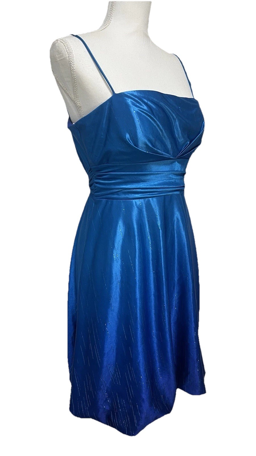Vintage Y2K JUMP Apparel Blue Ombré Prom/Evening Dress Size Juniors 13/14