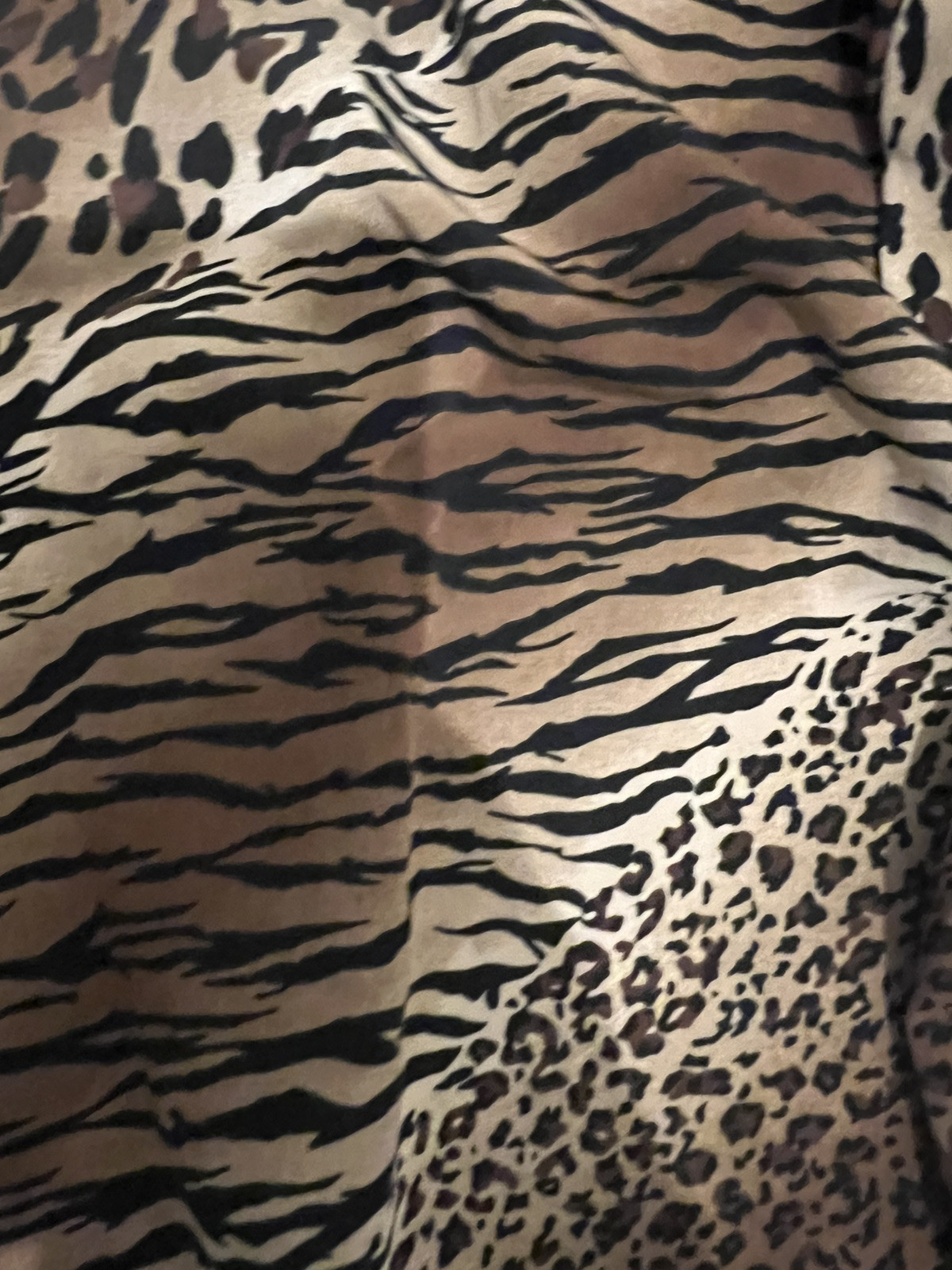 70s Teddi Of California Leopard Animal Print Top Blouse Sheer Vintage