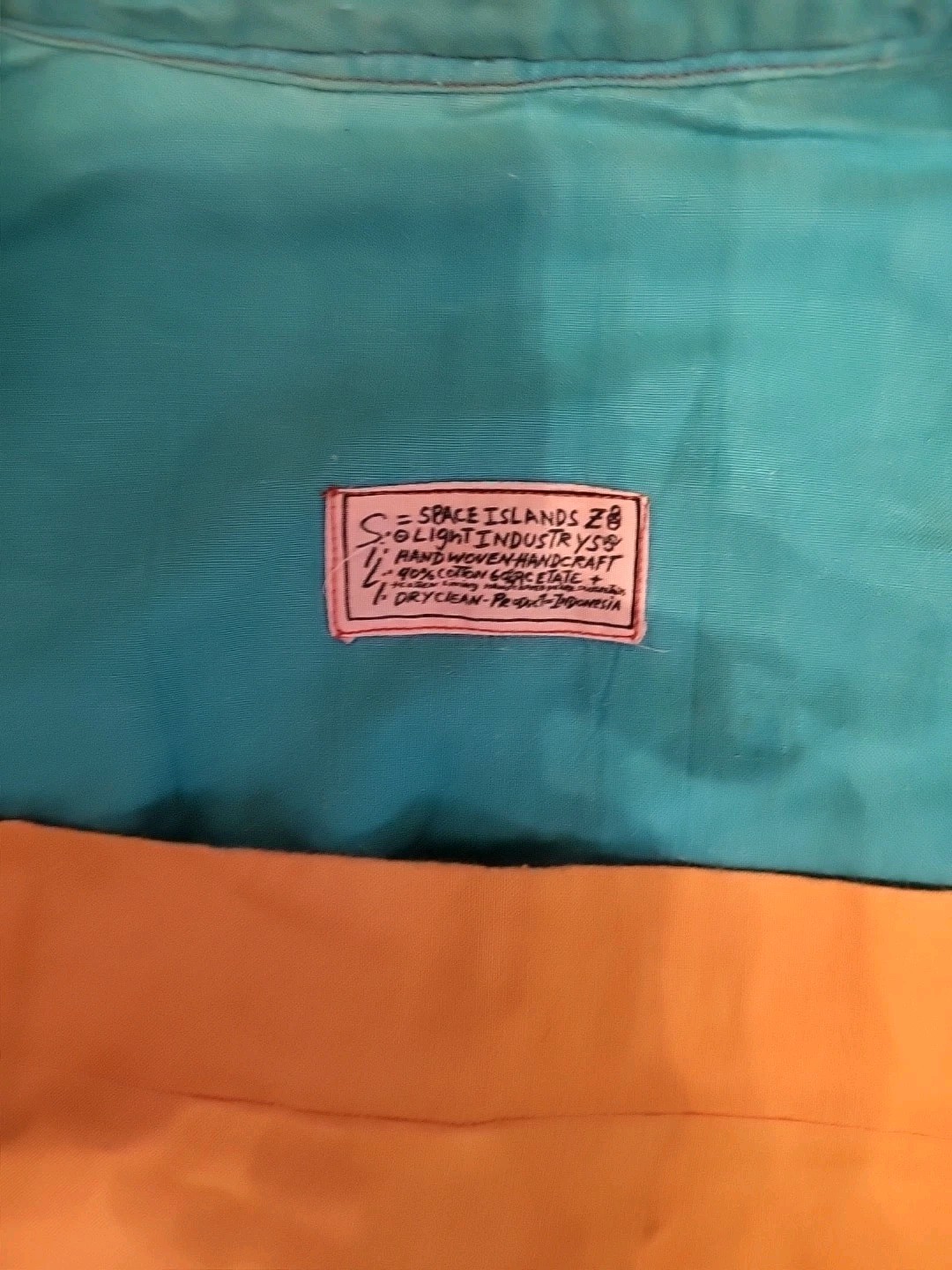 Vintage 80s Space Island Light Industry Rainbow Hand Woven Reversible Jacket L