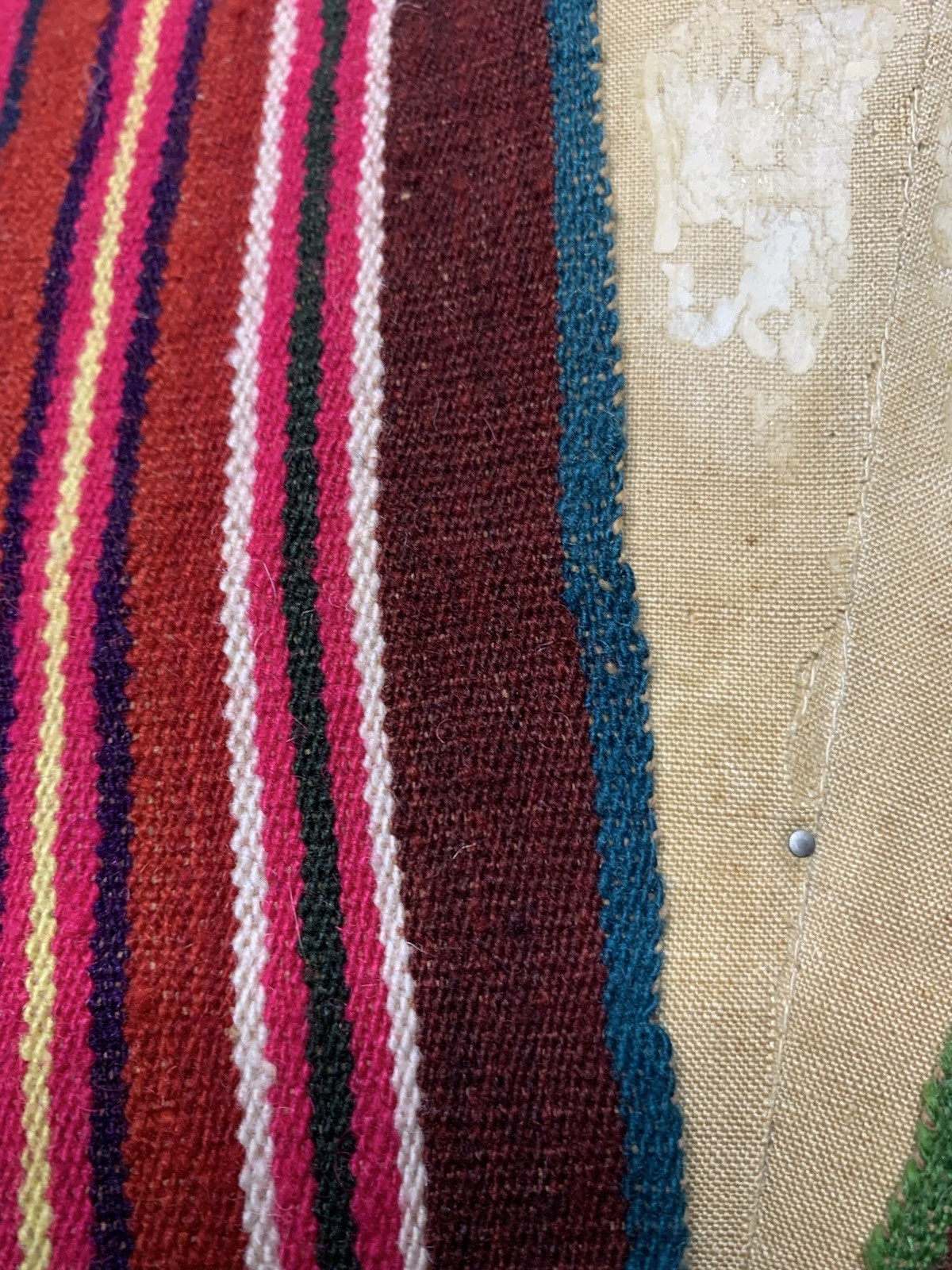 Vintage Poncho Hand Woven Bolivian Wool Poncho Rare