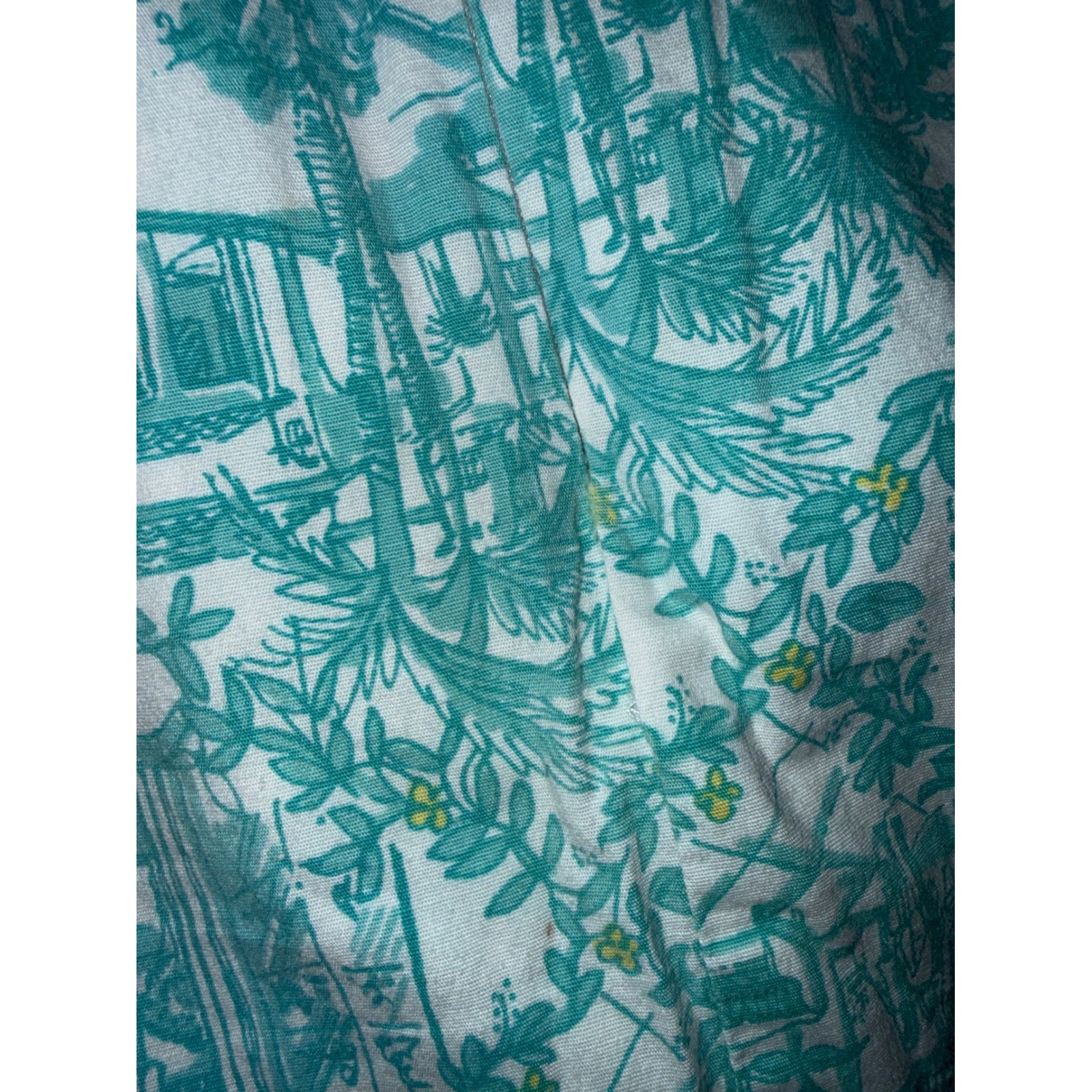 Lilly Pulitzer Vintage Y2K Toile Print Tie Front Top and Skort Set Teal White 10