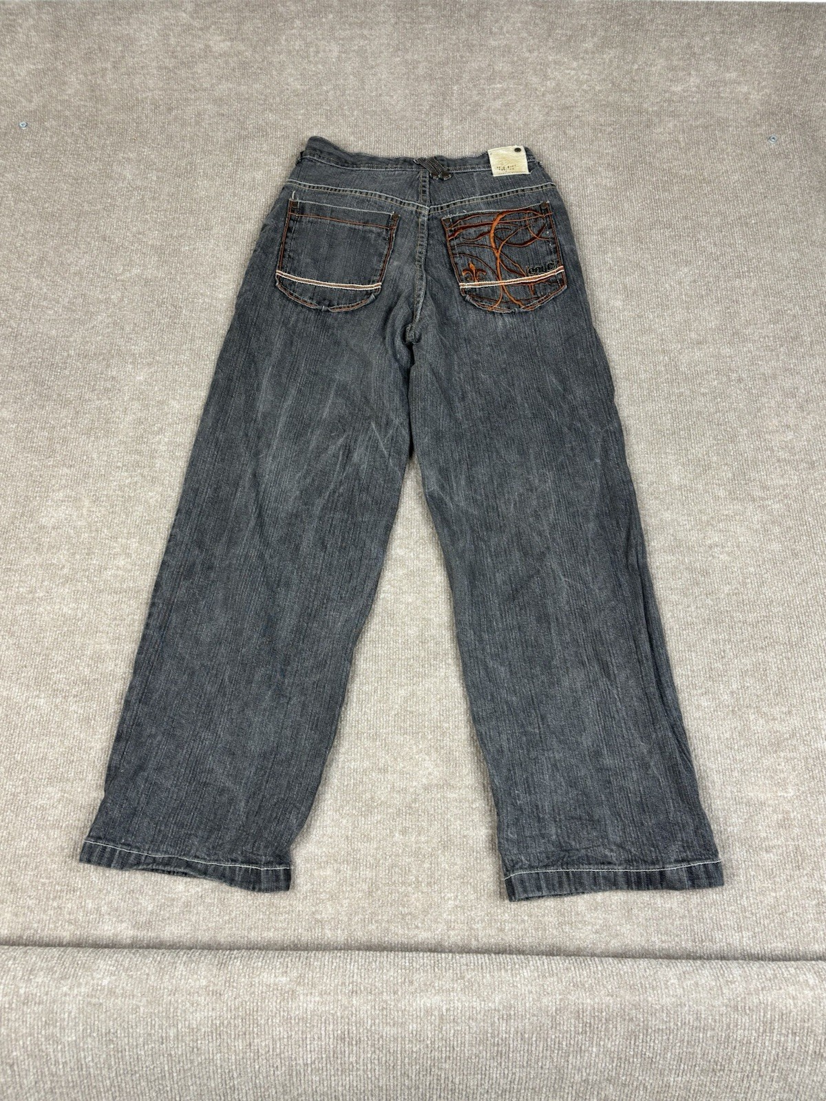 Vintage Y2K Enyce Jeans Womens Size 16 28×30 Embroidered Baggy 2000s