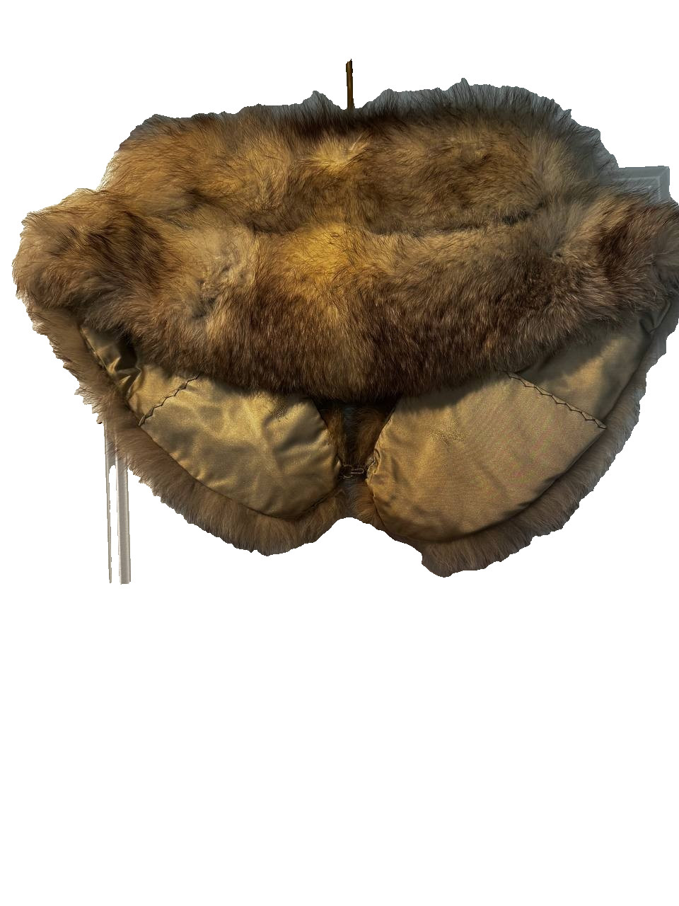 Vintage Real Raccoon Fur Collar – Natural Brown Fur Stole