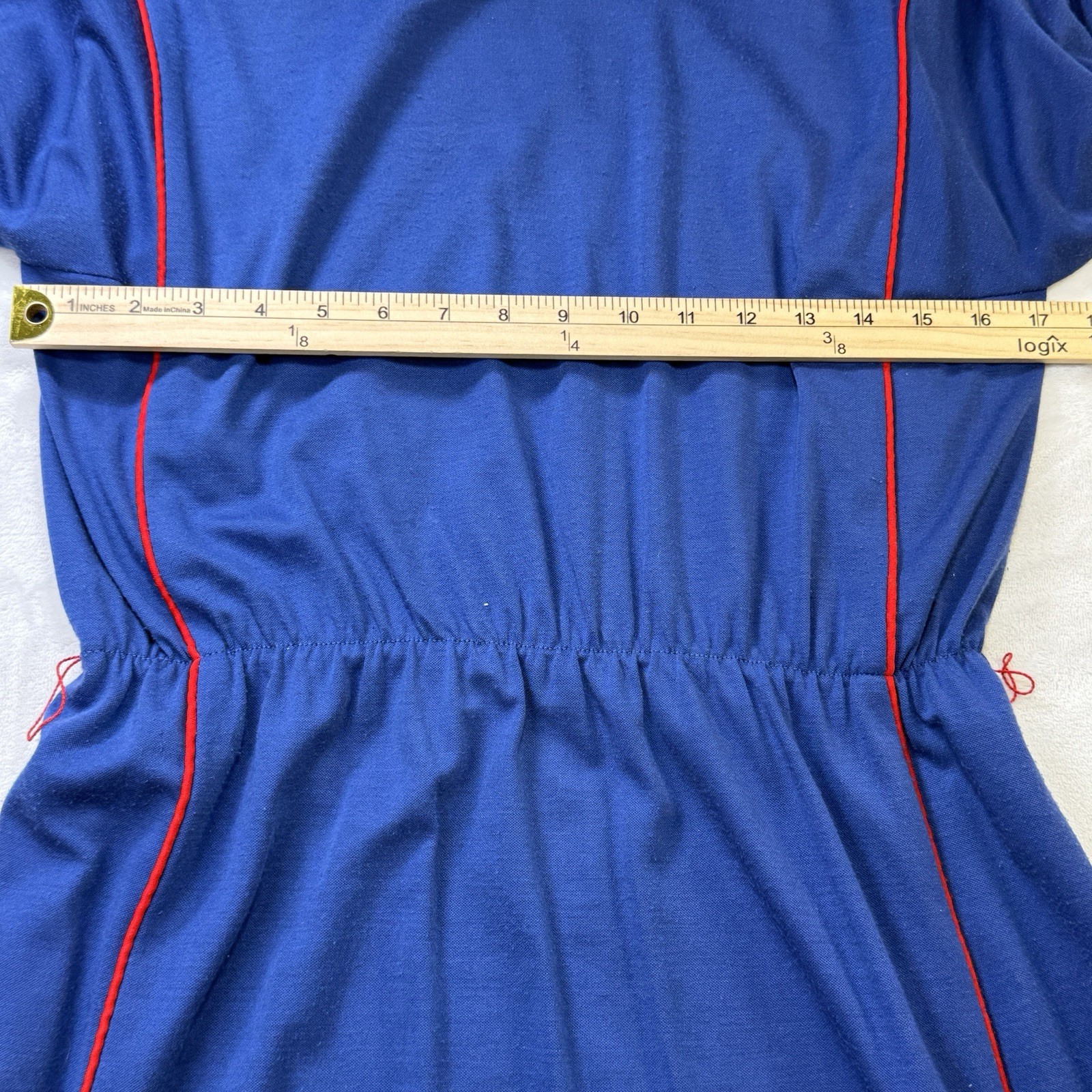 Vtg 60s 70s Act I NY Prairie Puritan Mod Midi Sleves Dress Sz 3/4 USA Belted