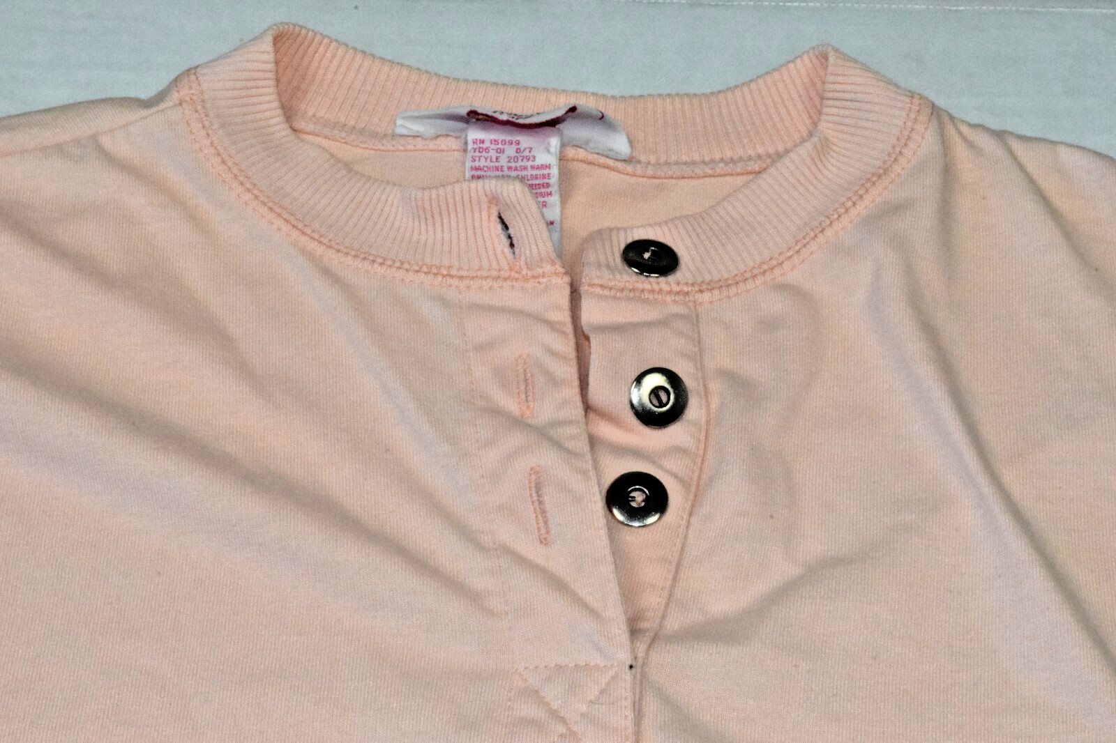 Vintage Womens Shirt Carriage Court Sport Size M 80s Peach 3 Button Top