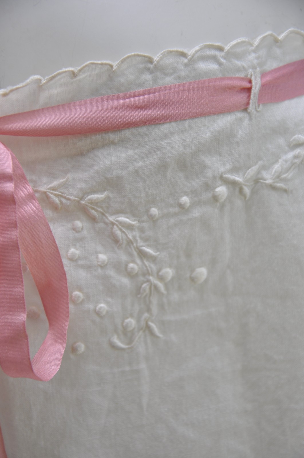 Antique VTG Edwardian 1920s White Cotton Lawn Step-In Lingerie Undergarments S-L