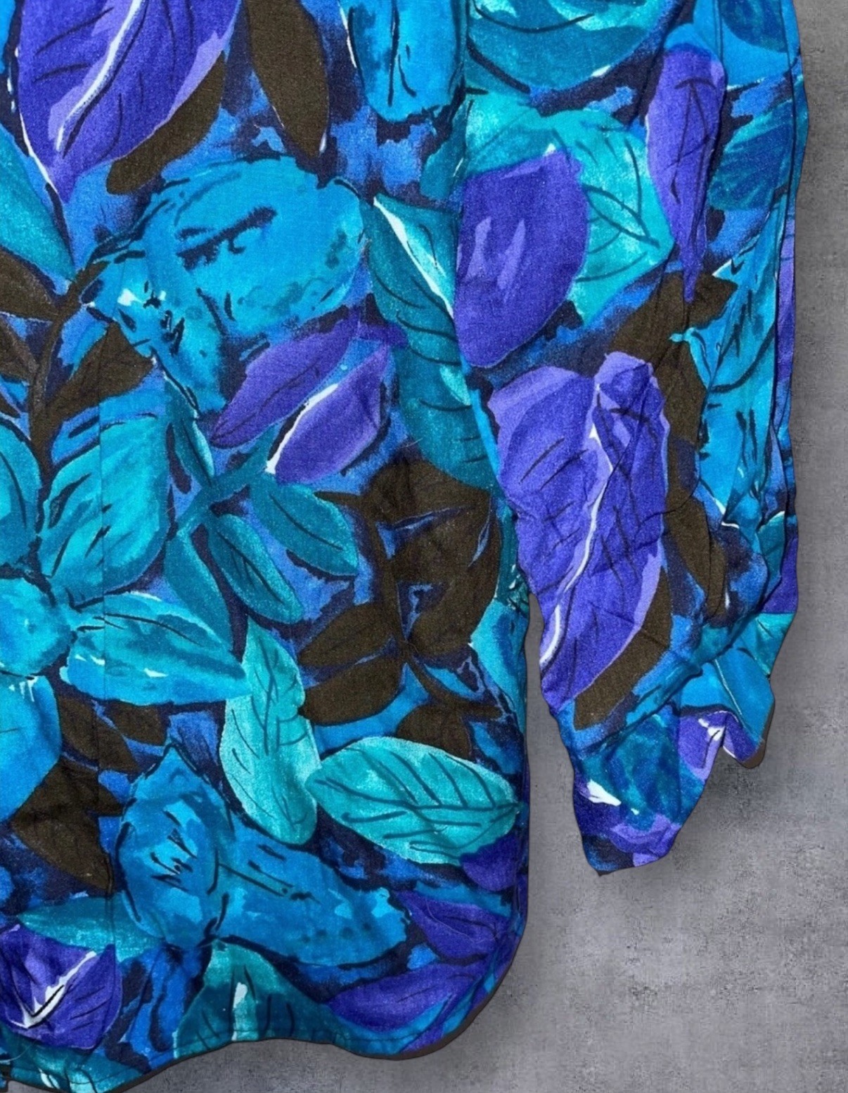 Women’s Just Me! Button Down Dress Blouse Shirt Medium Floral Vintage 1990s NEW