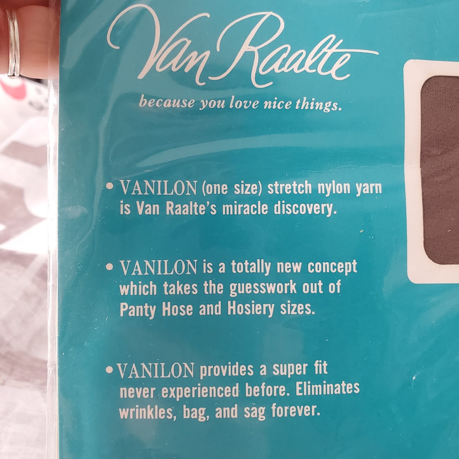 Vtg Van Raalte Panty Hose Extra Tall XL Queen Mod Go-Go Nylons Hosiery