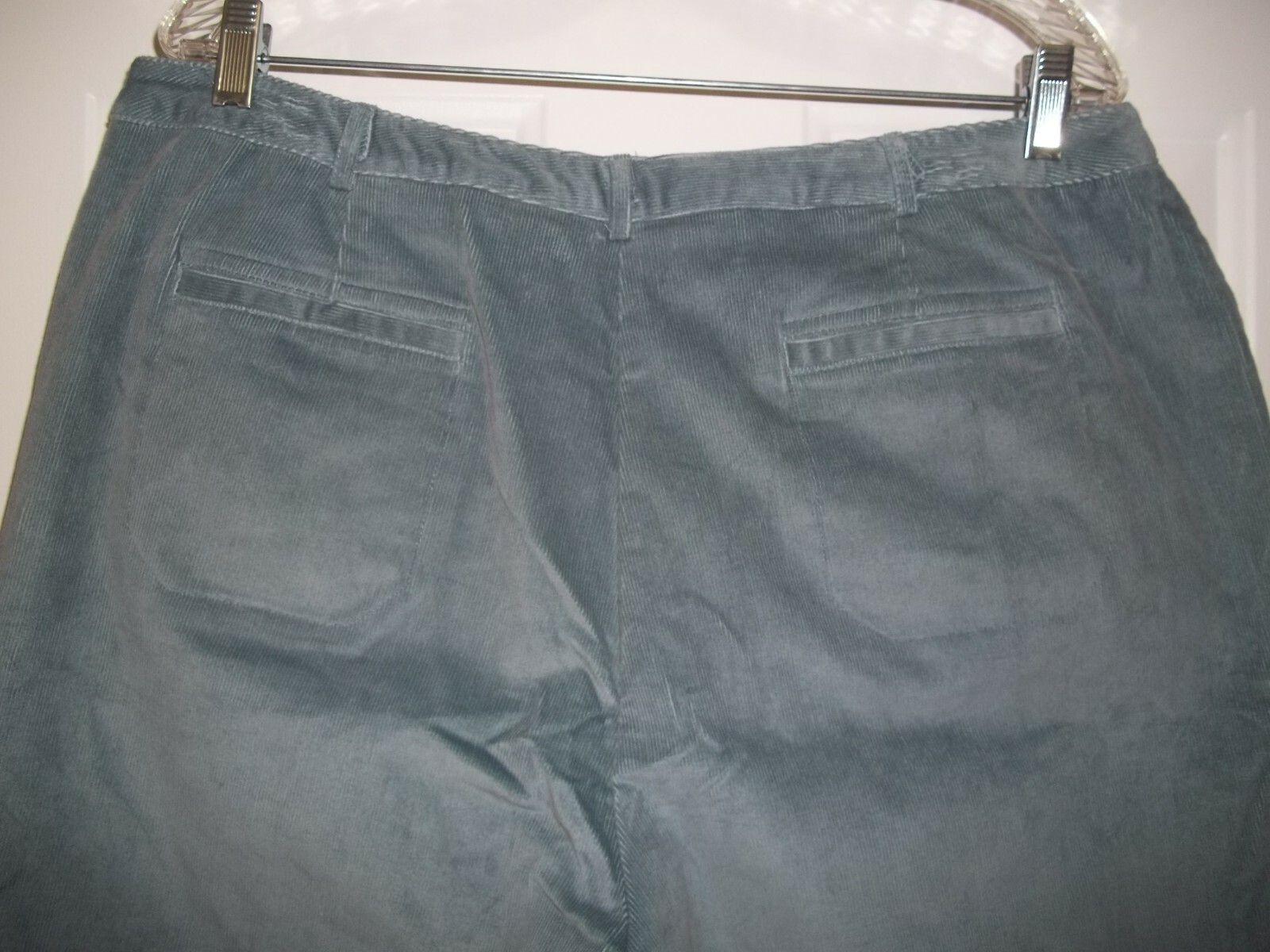Evan Picone Womens Wide Leg Corduroy Pants Size 16W Blue High Waist Vintage NWT