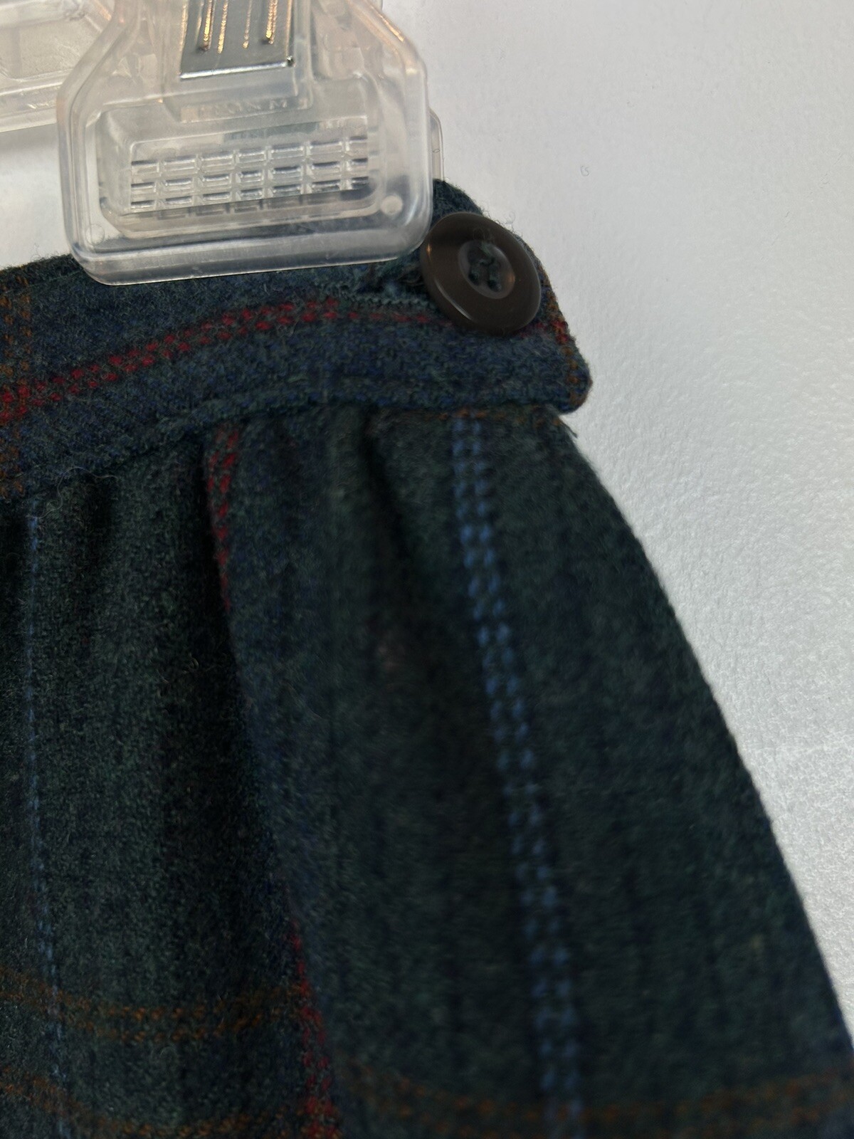 Vtg Pendleton Skirt Women 4 Green Pockets Lined 100% Virgin Wool Plaid Classic