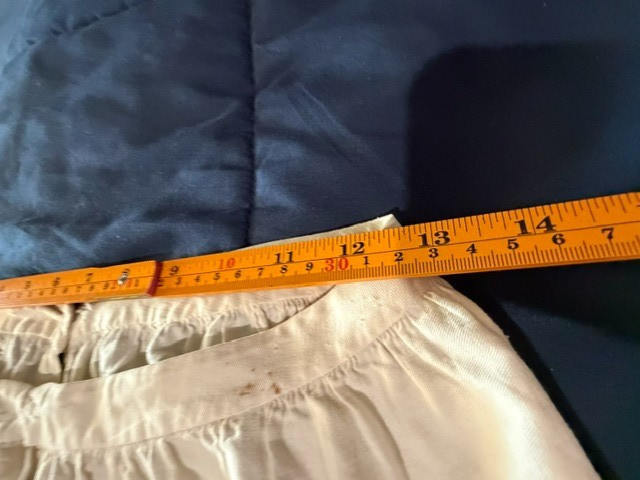 VTG Edwardian bloomers split drawers cotton long legs waist 25-26″ Unique
