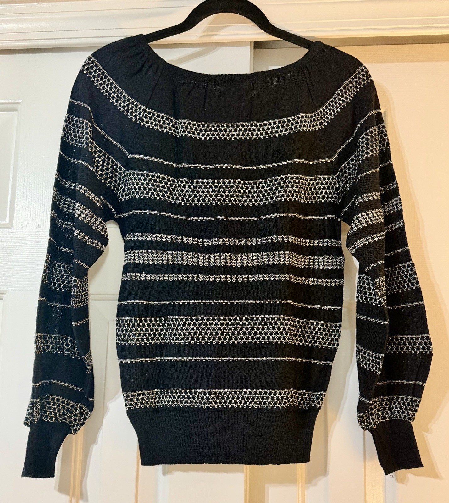 2 Vintage 1970s Women’s Black & Metalic Silver/Gold Majestic Tops