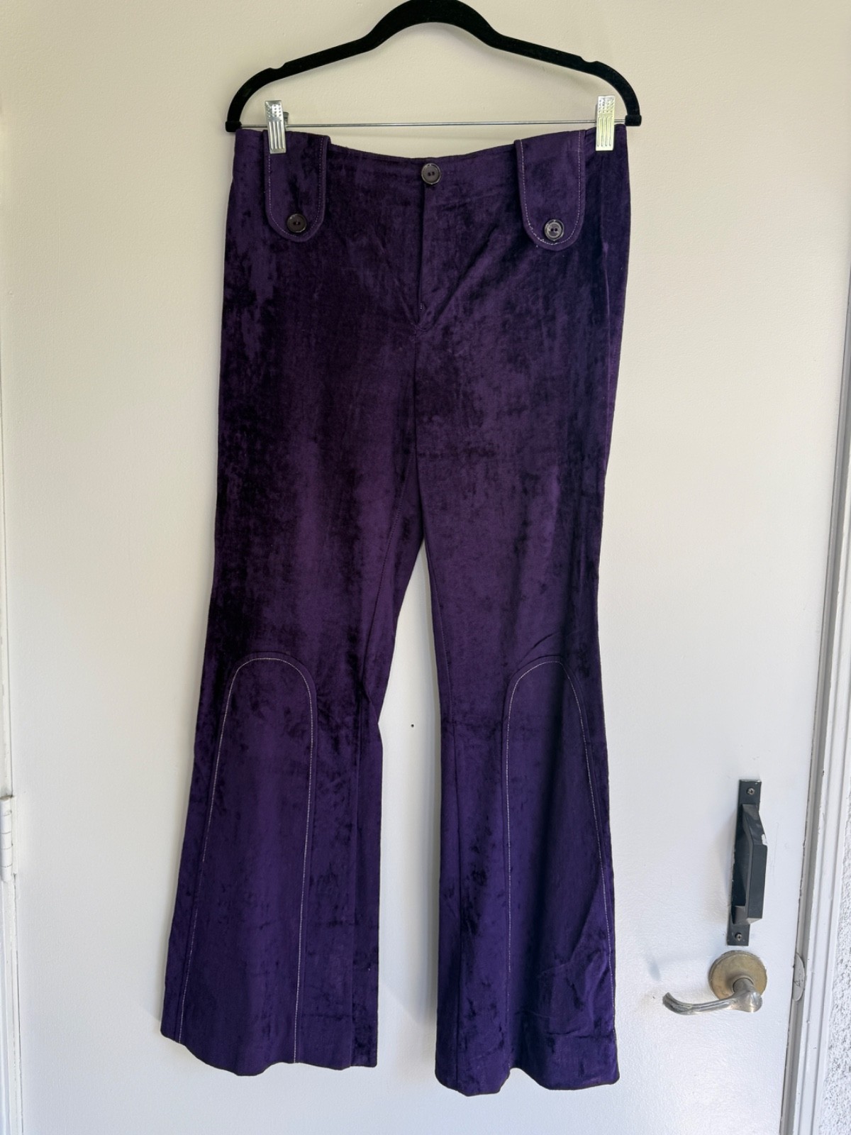 Groovy VTG 1960s Purple Velvet Pants
