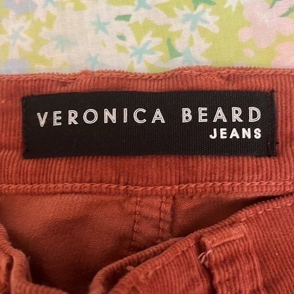 Veronica Beard | Carly Kick Flare Rust Brown Western Bootcut Corduroy Pant Sz 23