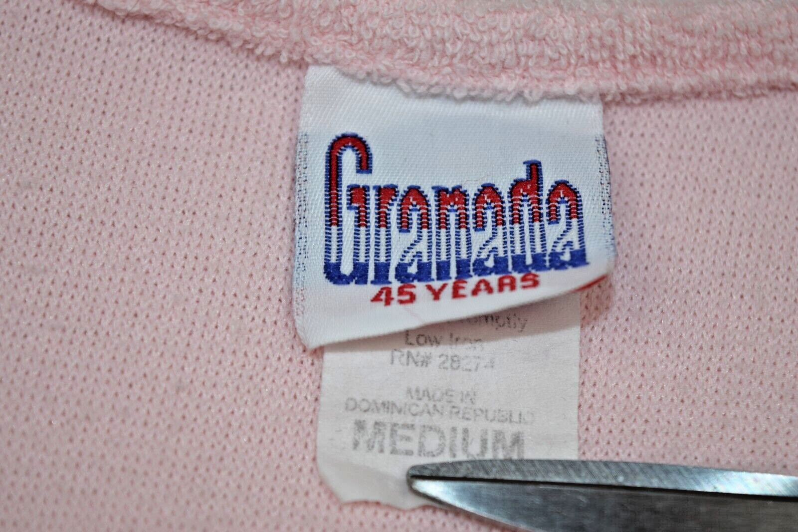 Vintage Pool Cover Jumper Granada Size S/M 80s Pale Pink Terrycloth Front Zip