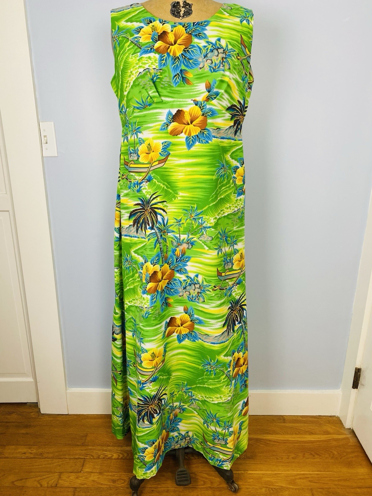 Vintage Pomare Hawaii Maxi Dress Size 18 (Vintage) Aloha Dress Tropical Hawaiian