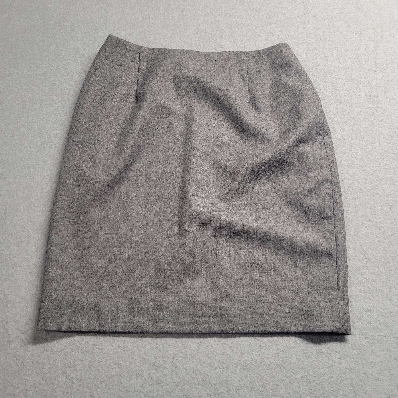 Abercrombie & Fitch Vintage Gray Worsted Wool Pencil Skirt Size 12 Made in USA