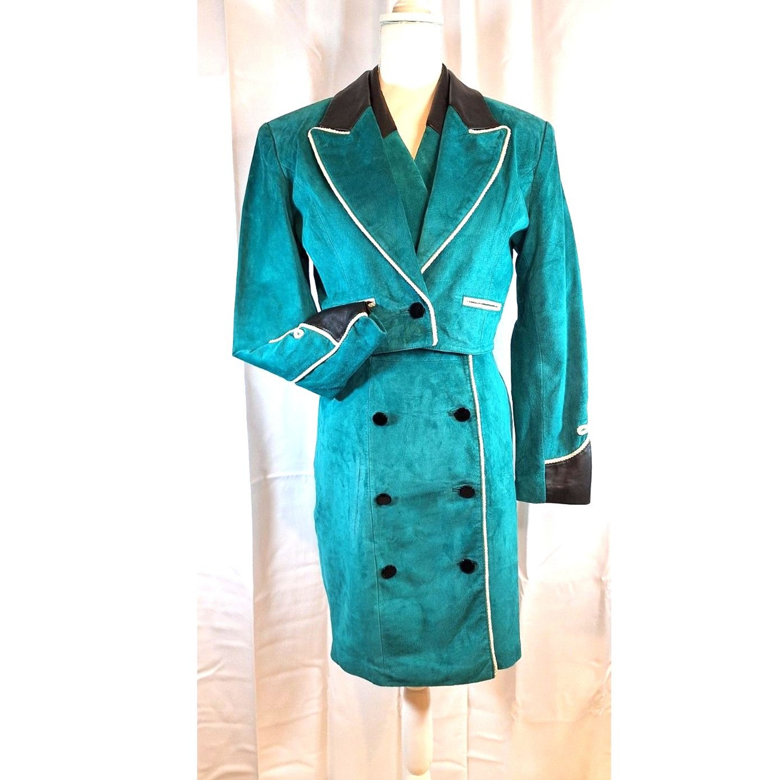Michael Hoban for North Beach Vintage 1980 Leather Suede Dress & Cropped Jacket
